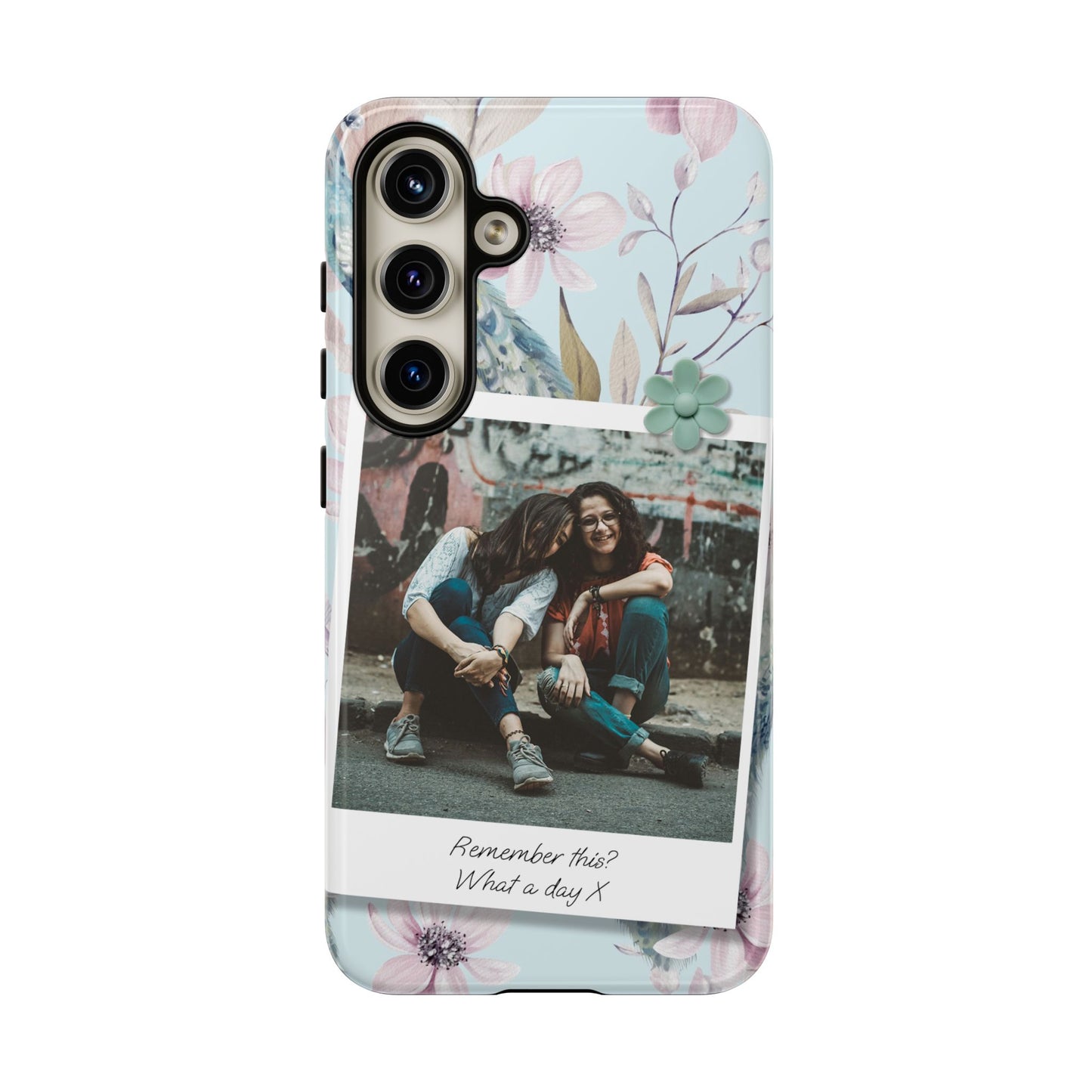 Single Image Personalised Floral Photo Tough Case for Apple iPhone, Samsung Galaxy and Google Pixel.