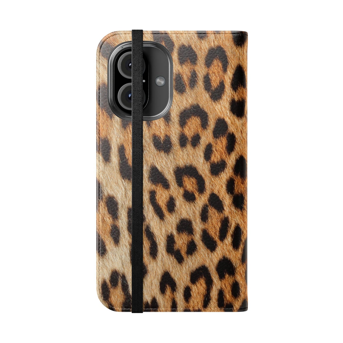 Leopard Fur Flip Phone Case — Leopard Fur Wallet Cover