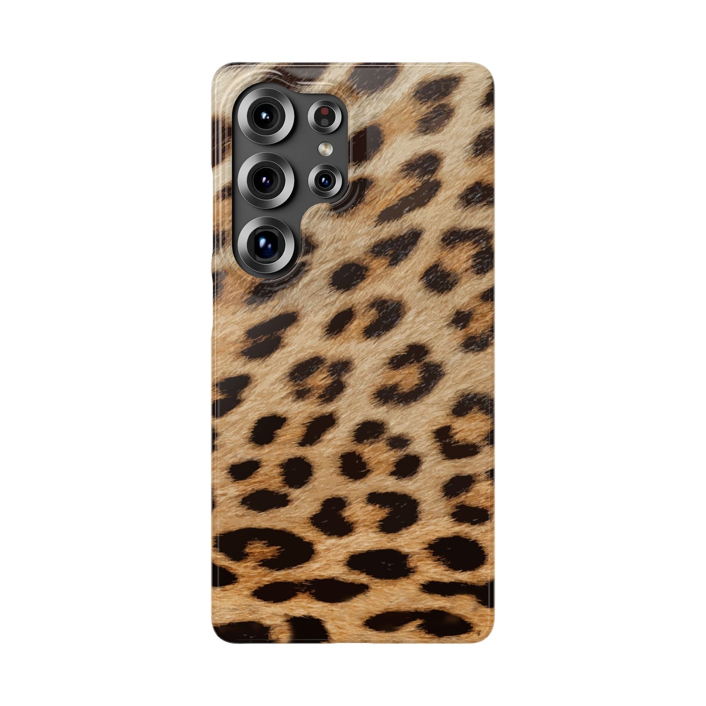 Leopard Print Slim Phone Case for Apple iPhone, Samsung Galaxy and Google Pixel.