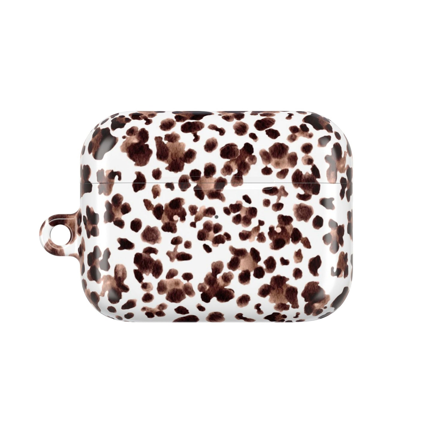 Leopard Print Watercolour AirPod Case — Brown Leopard Print Protective Cover