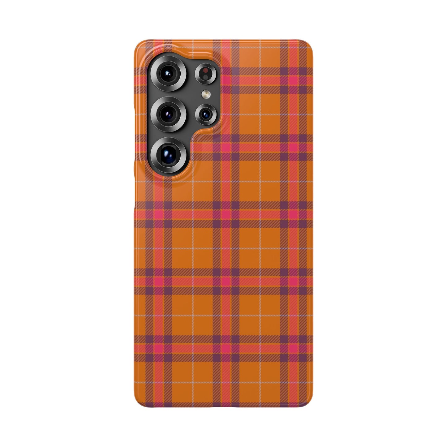 Orange Plaid Snap Phone Case — Autumn Plaid Phone Case