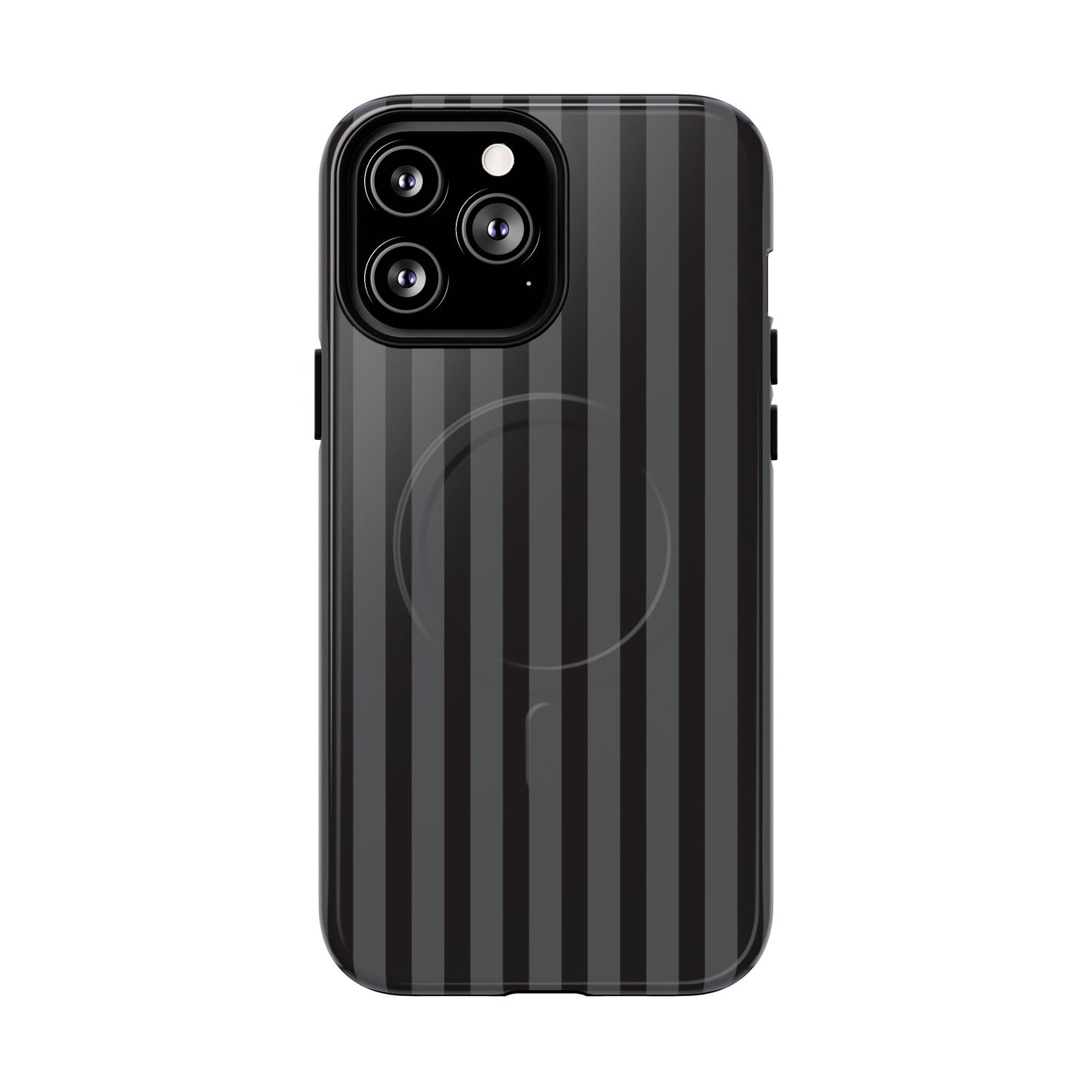 Magnetic Tough Phone Case — Black Stripe Protective Cover
