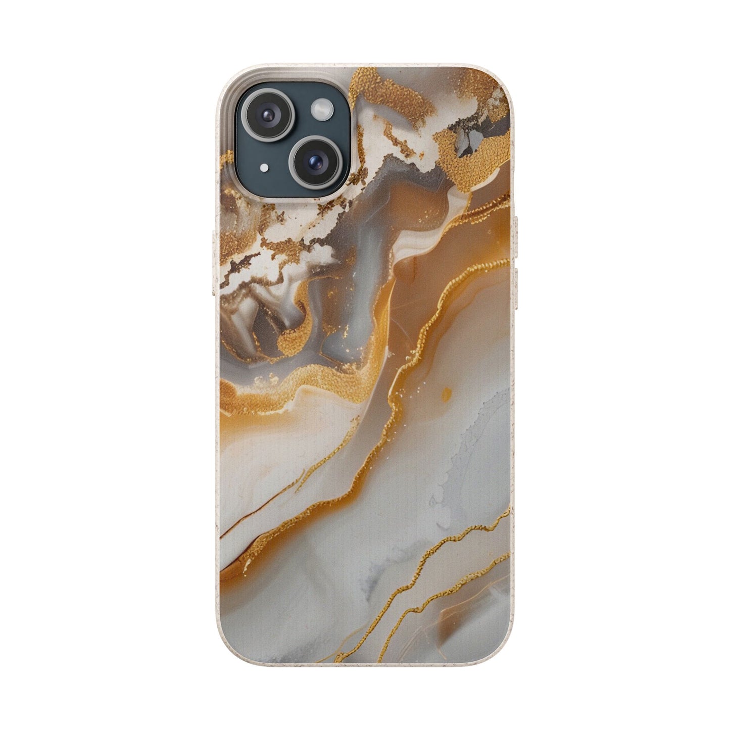 Biodegradable Marble Phone Case — Earth-Tone Agate, Eco-Friendly Phone Cover for Apple iPhone and Samsung Galaxy.