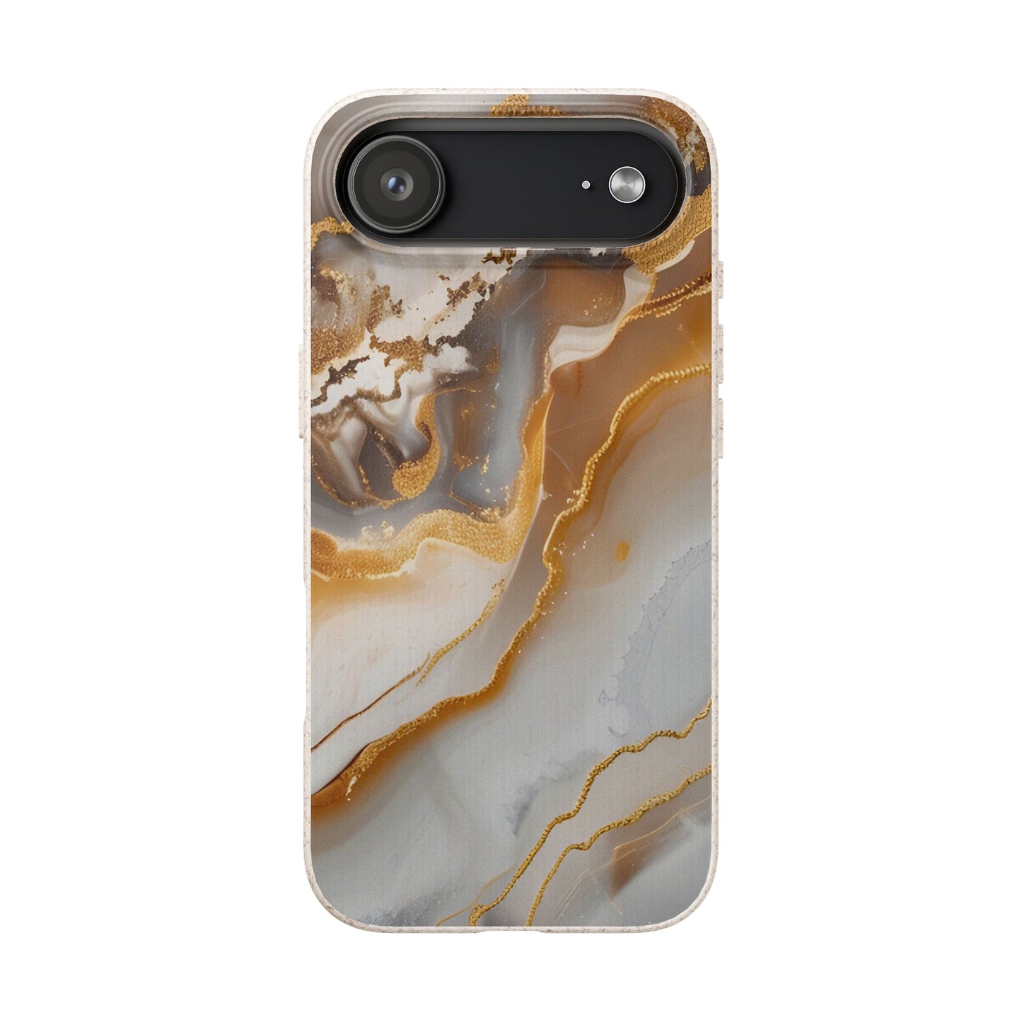 Biodegradable Marble Phone Case — Earth-Tone Agate, Eco-Friendly Phone Cover for Apple iPhone and Samsung Galaxy.