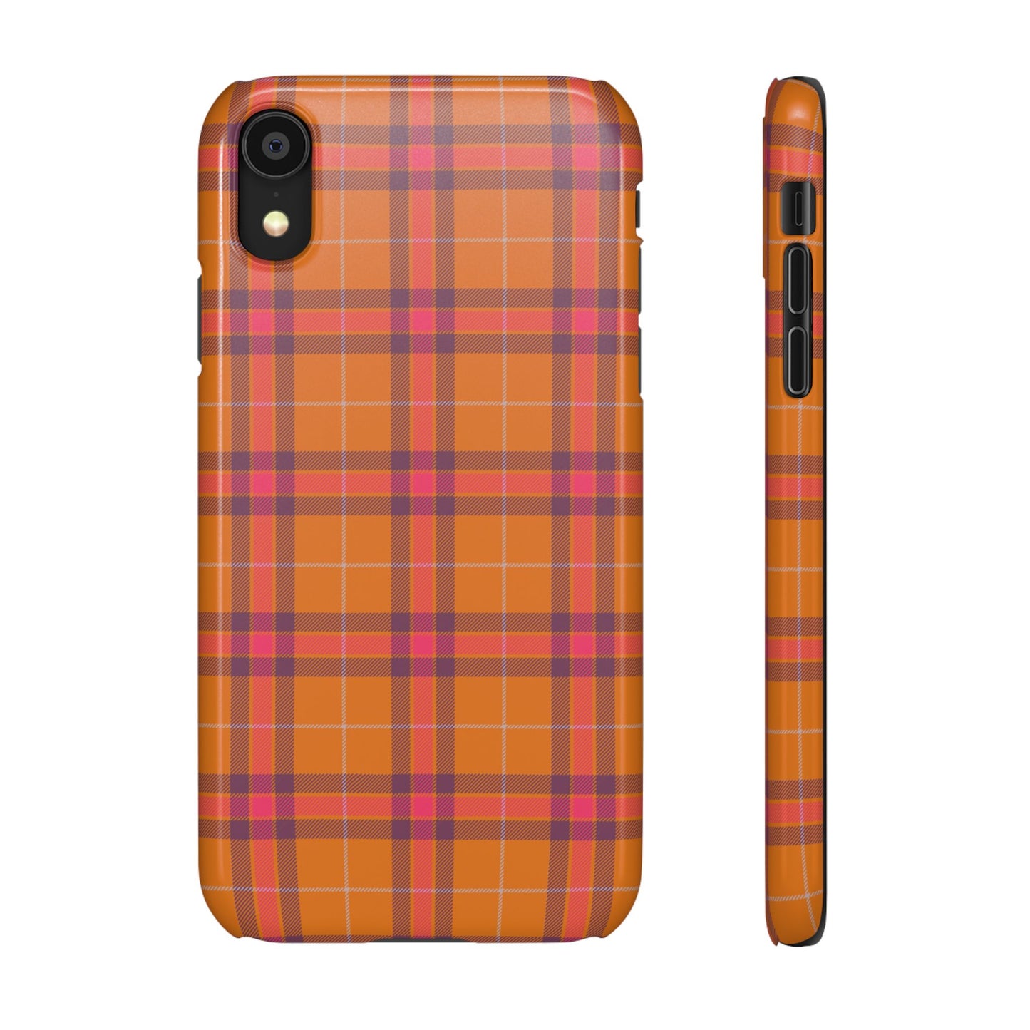 Orange Plaid Snap Phone Case — Autumn Plaid Phone Case