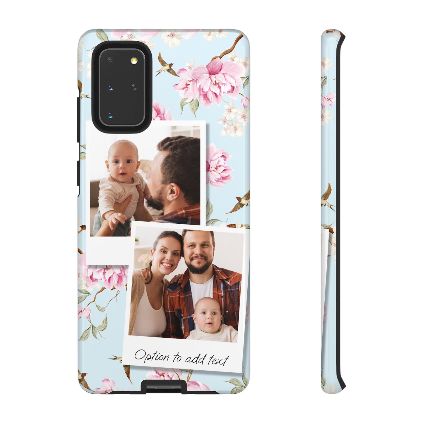 Two image Personalised Floral Photo Collage Tough Case — Personalised Family Phone Case