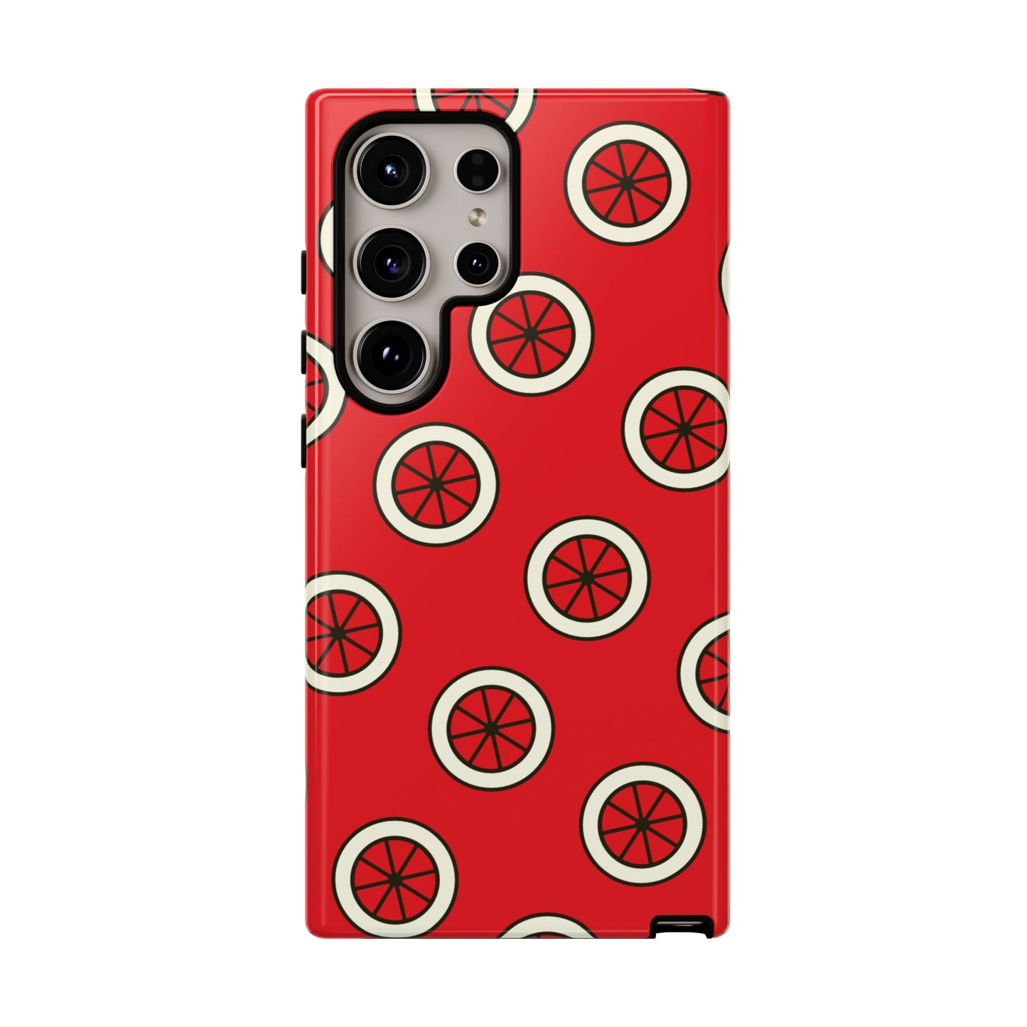Red Citrus Pattern Phone Case — Protective Tough Phone Cover