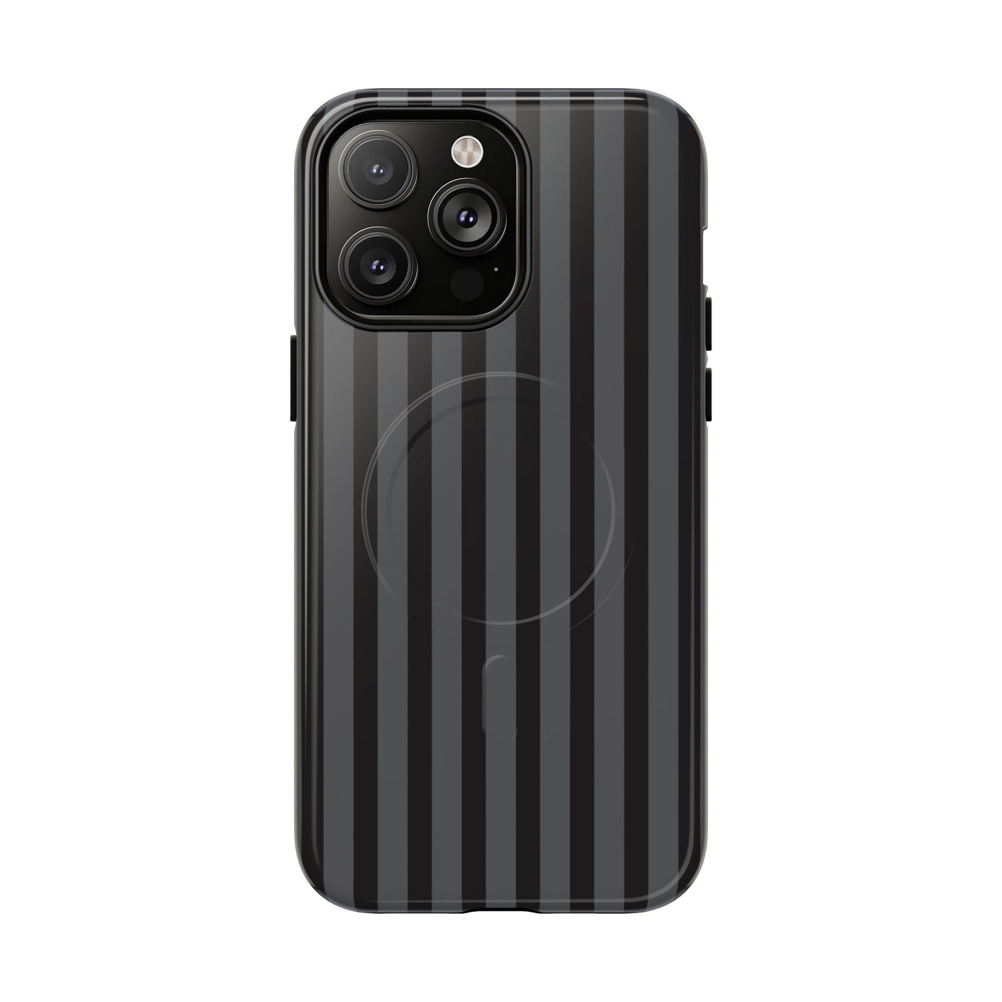 Magnetic Tough Phone Case — Black Stripe Protective Cover