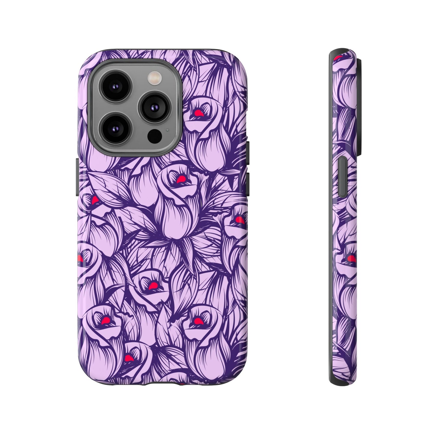 Botanical Floral Purple Rose Phone Case