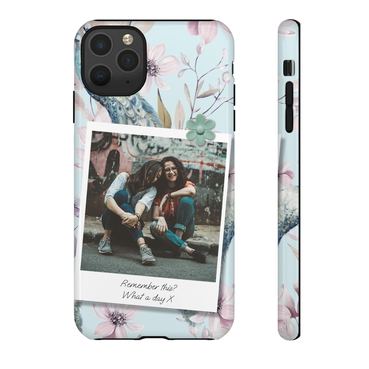 Single Image Personalised Floral Photo Tough Case for Apple iPhone, Samsung Galaxy and Google Pixel.