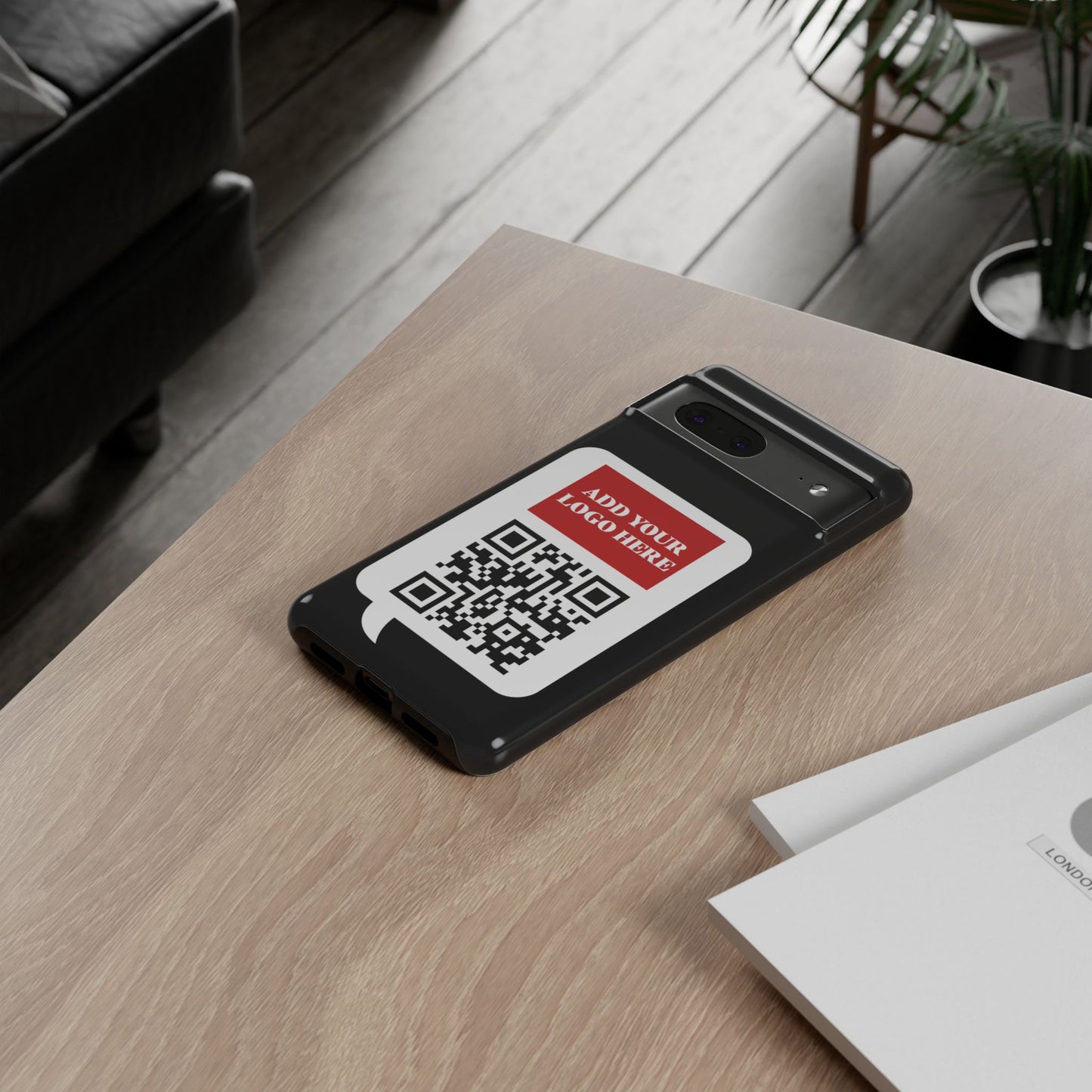 Custom QR Code and Logo Tough Phone Case — Contact Case