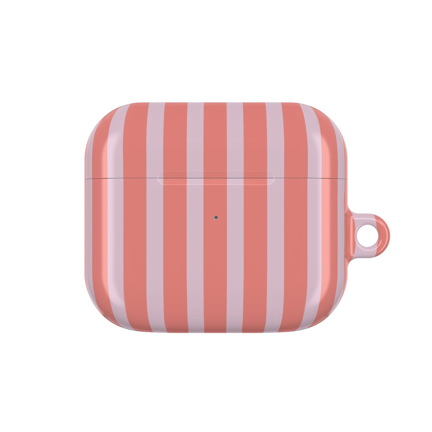 Striped Coral AirPod Case — Pink & Coral Protective Cover