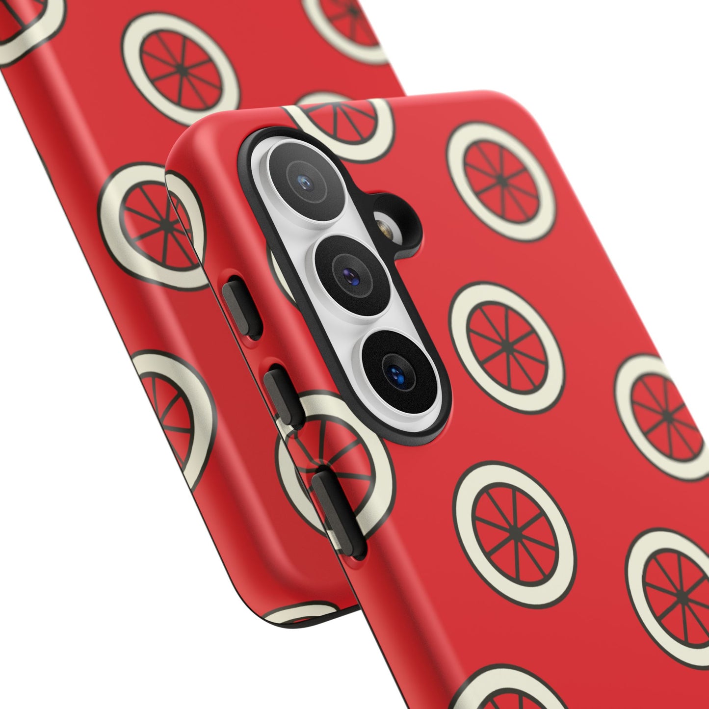 Red Citrus Pattern Phone Case — Protective Tough Phone Cover