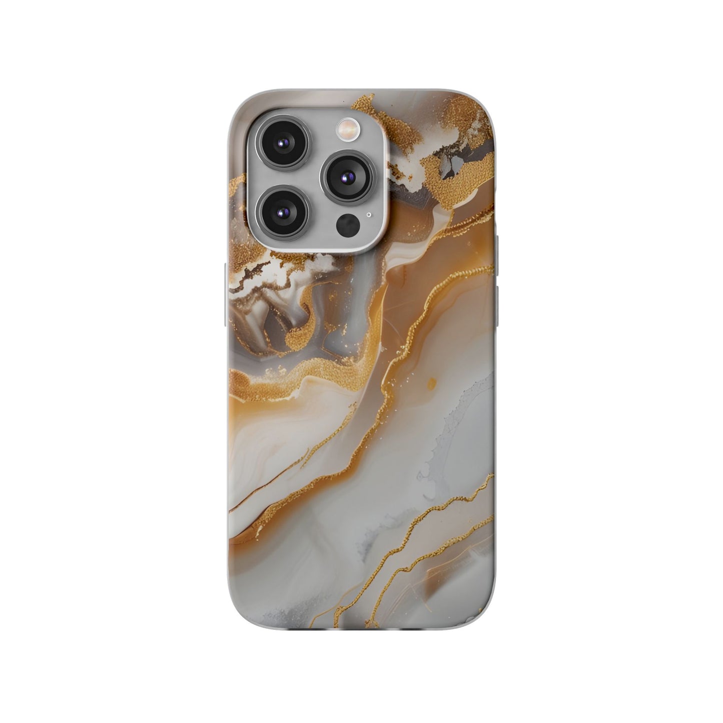 Gold Marble Flexi Phone Case for Apple iPhone and Samsung Galaxy.