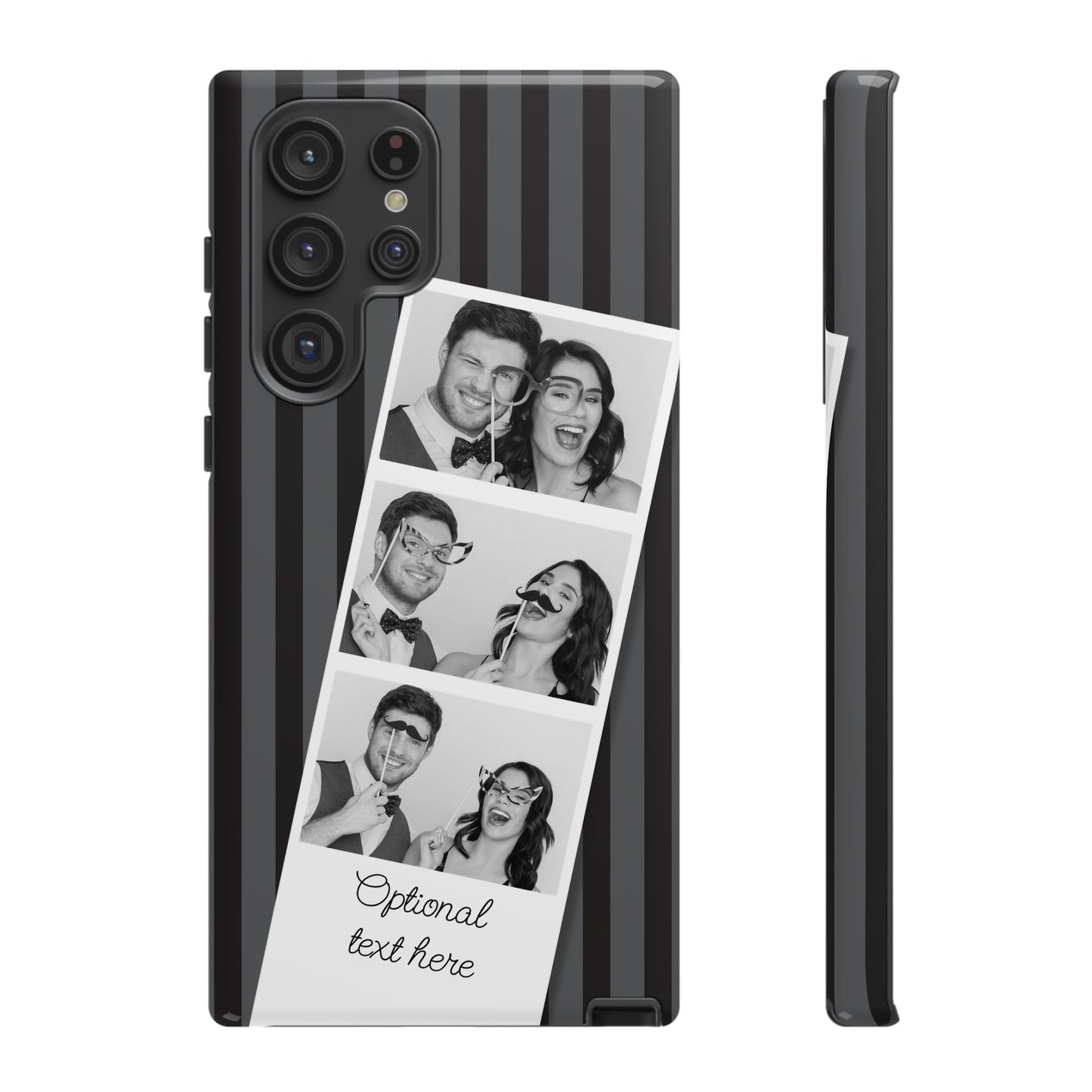 Customisable Three Image Retro Photobooth Design Tough Case for Apple iPhone, Samsung Galaxy and Google Pixel.