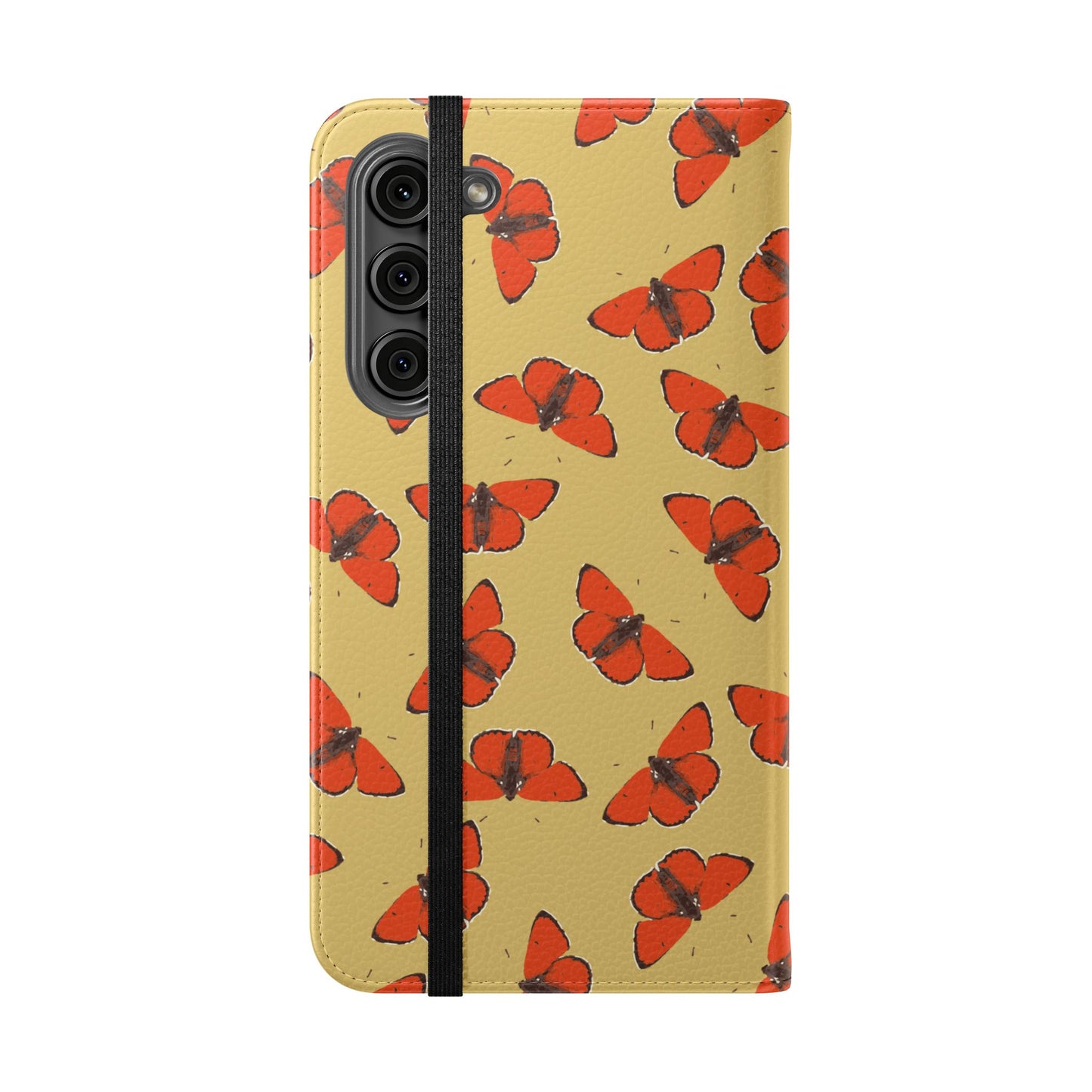Red Butterflies Flip Phone Case — Flip Wallet Cover