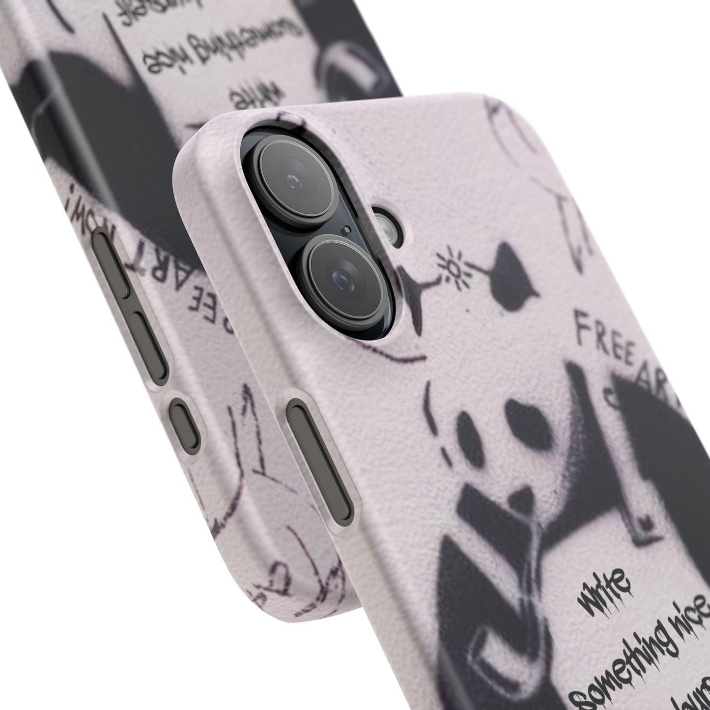 Personalised Panda Stencil Phone Case for Apple iPhone, Samsung Galaxy and Google Pixel.