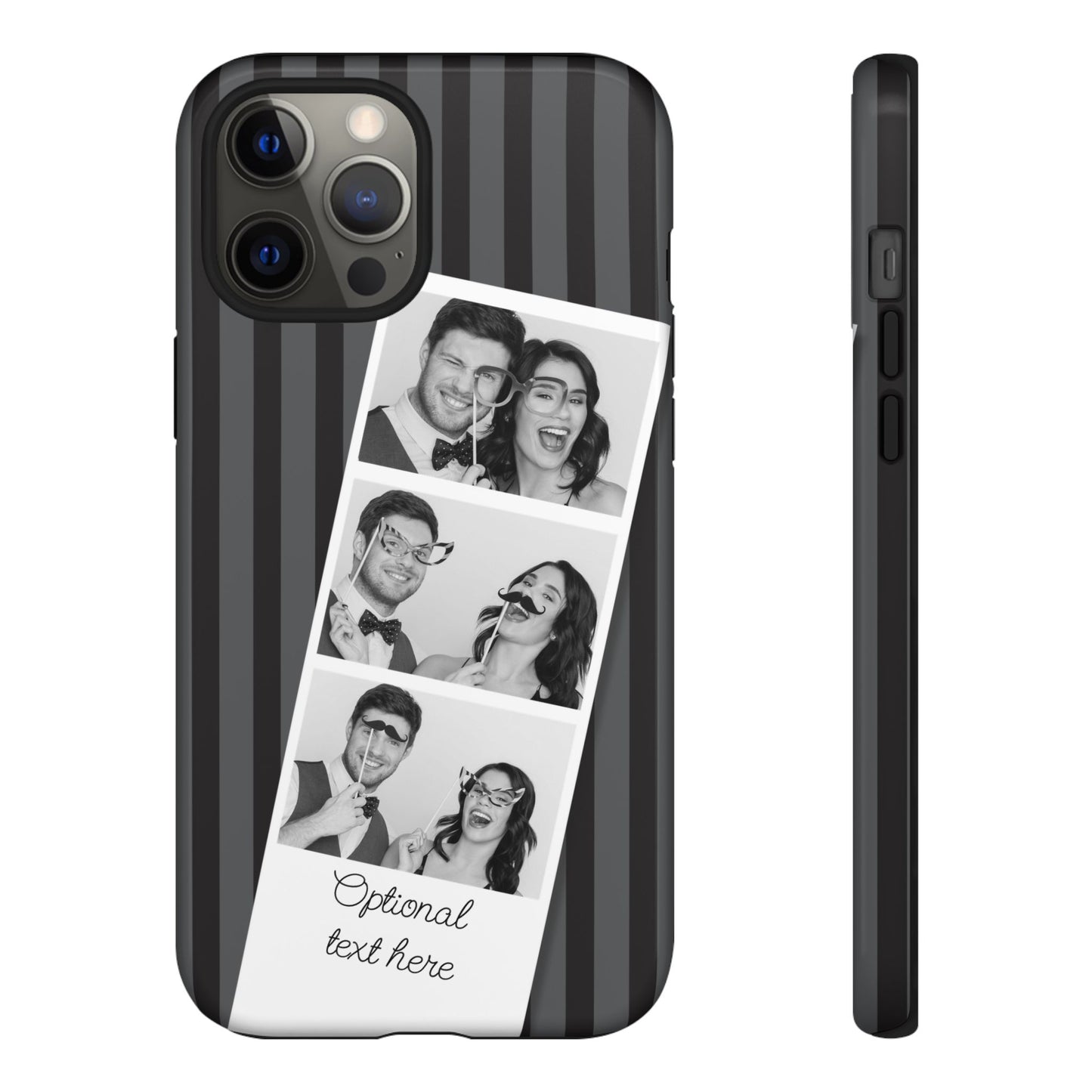 Customisable Three Image Retro Photobooth Design Tough Case for Apple iPhone, Samsung Galaxy and Google Pixel.