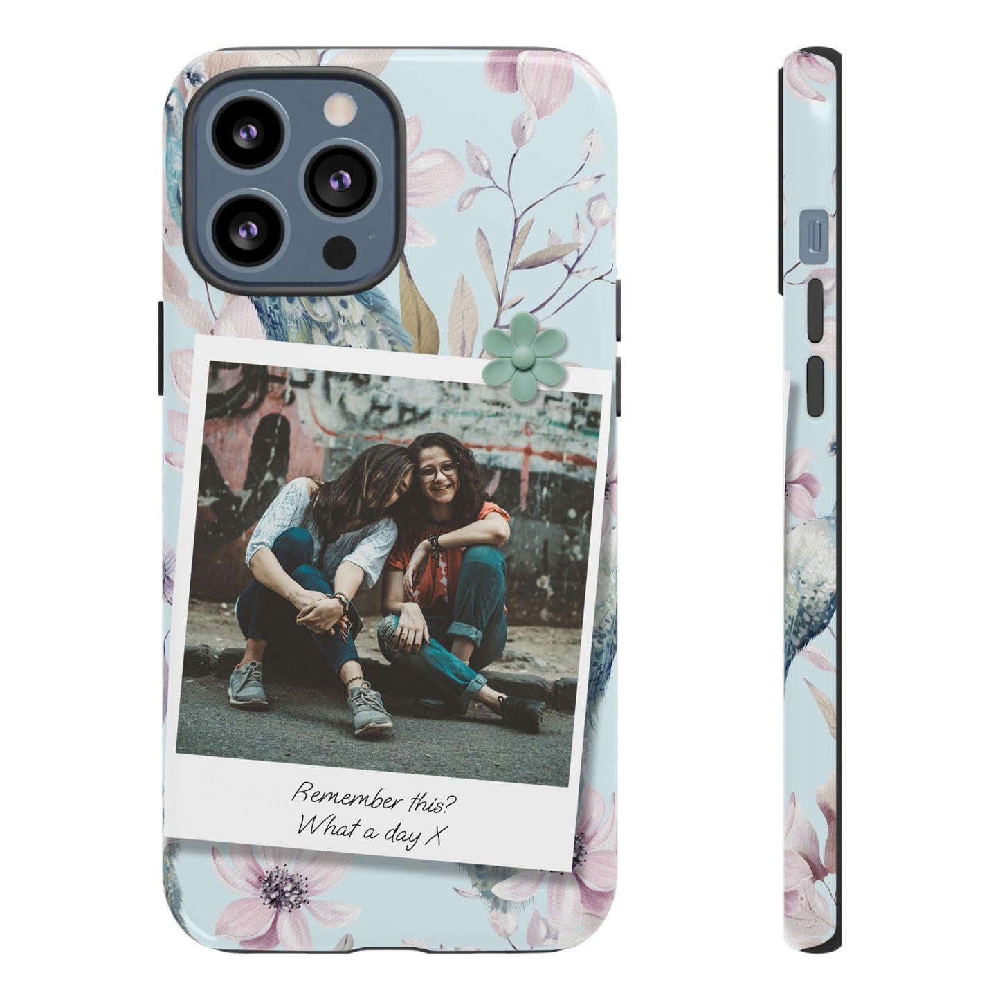 Single Image Personalised Floral Photo Tough Case for Apple iPhone, Samsung Galaxy and Google Pixel.