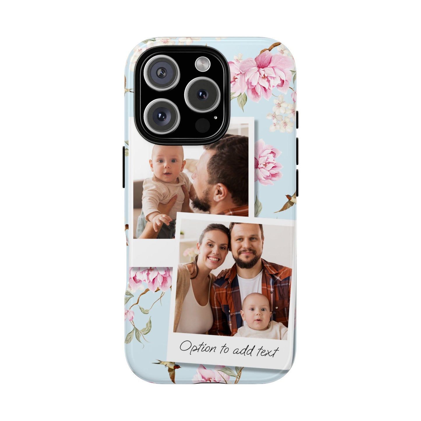 Two image Personalised Floral Photo Collage Tough Case — Personalised Family Phone Case
