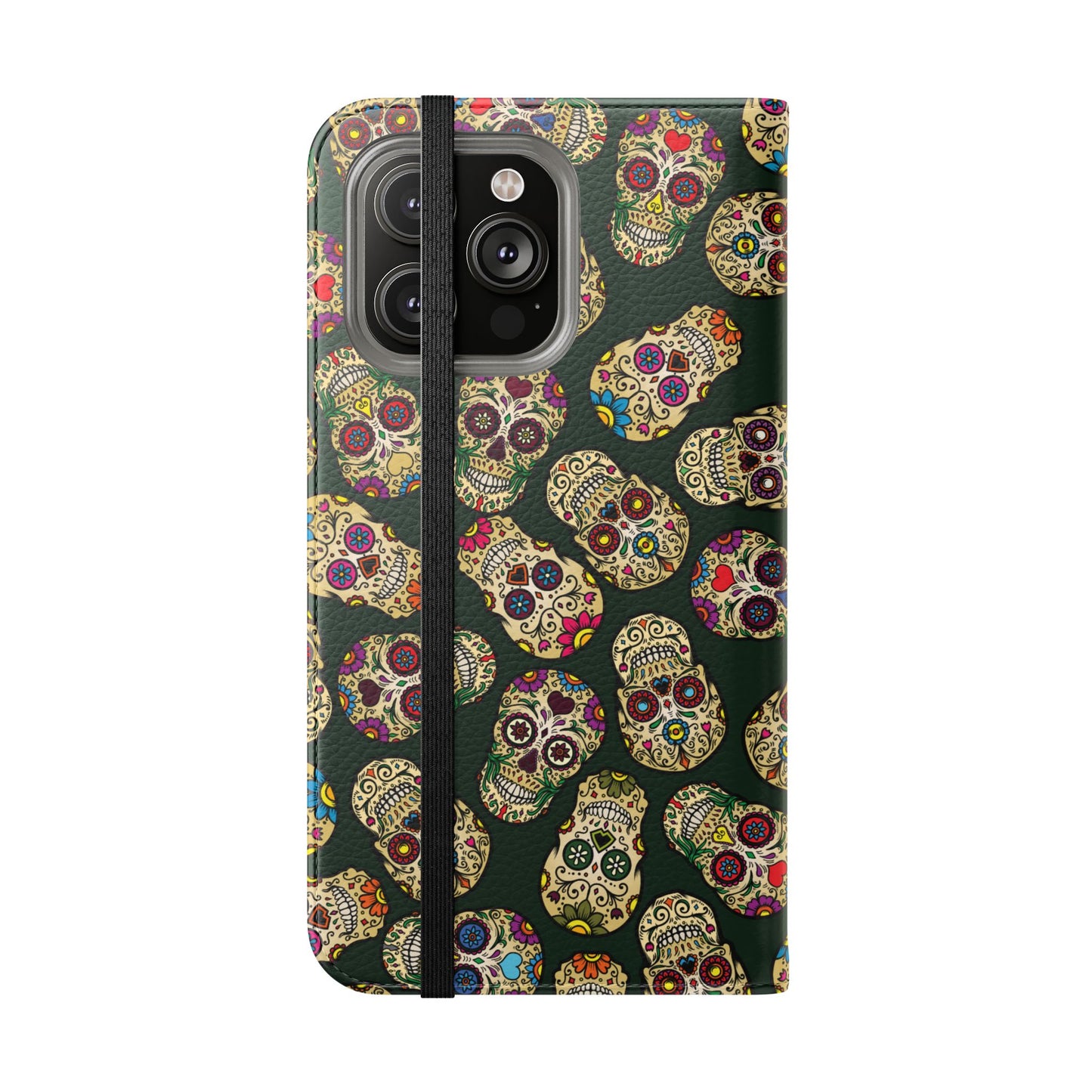 Sugar Skulls Flip Phone Case — Flip Wallet Cover