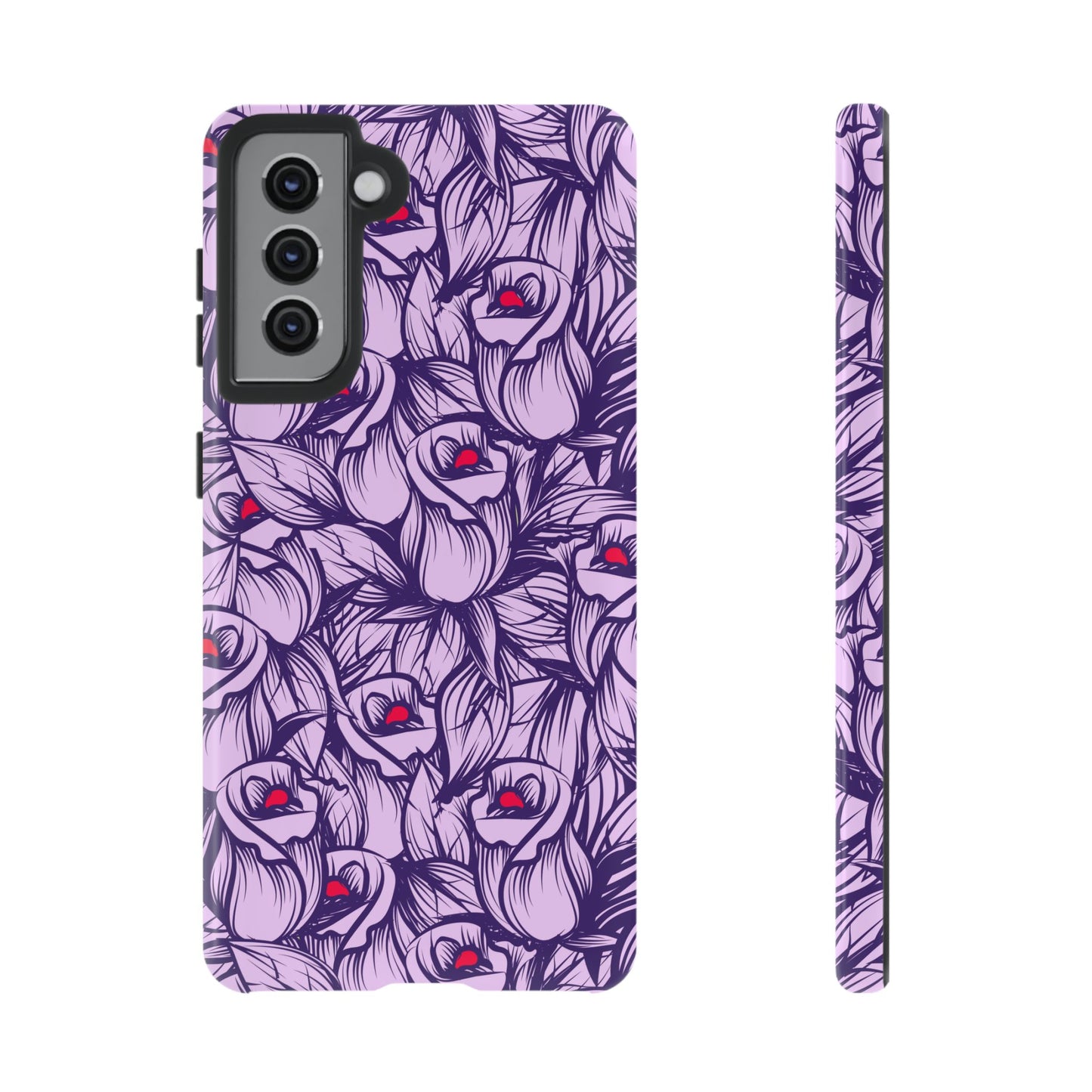Botanical Floral Purple Rose Phone Case