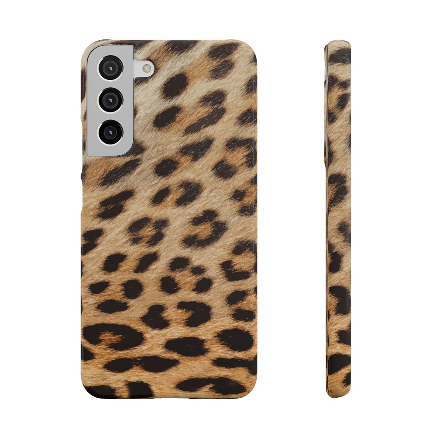 Leopard Print Slim Phone Case for Apple iPhone, Samsung Galaxy and Google Pixel.