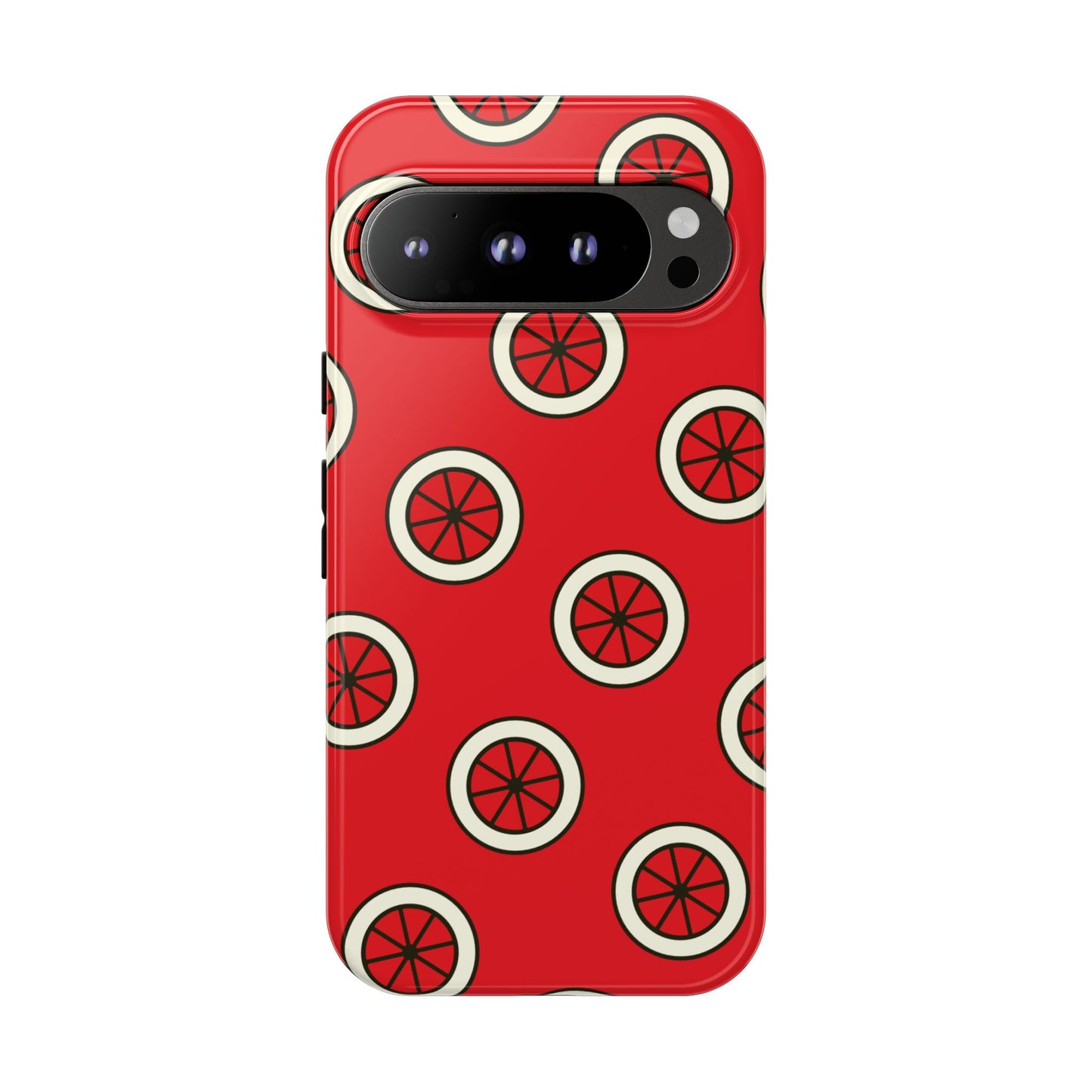Red Citrus Pattern Phone Case — Protective Tough Phone Cover