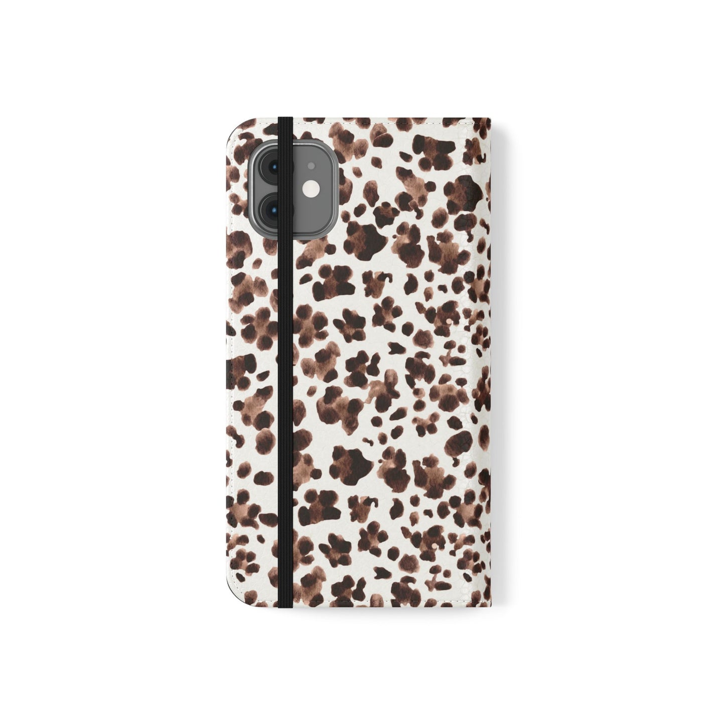 Leopard Print Flip Phone Case — Cardholder Wallet Flip Case