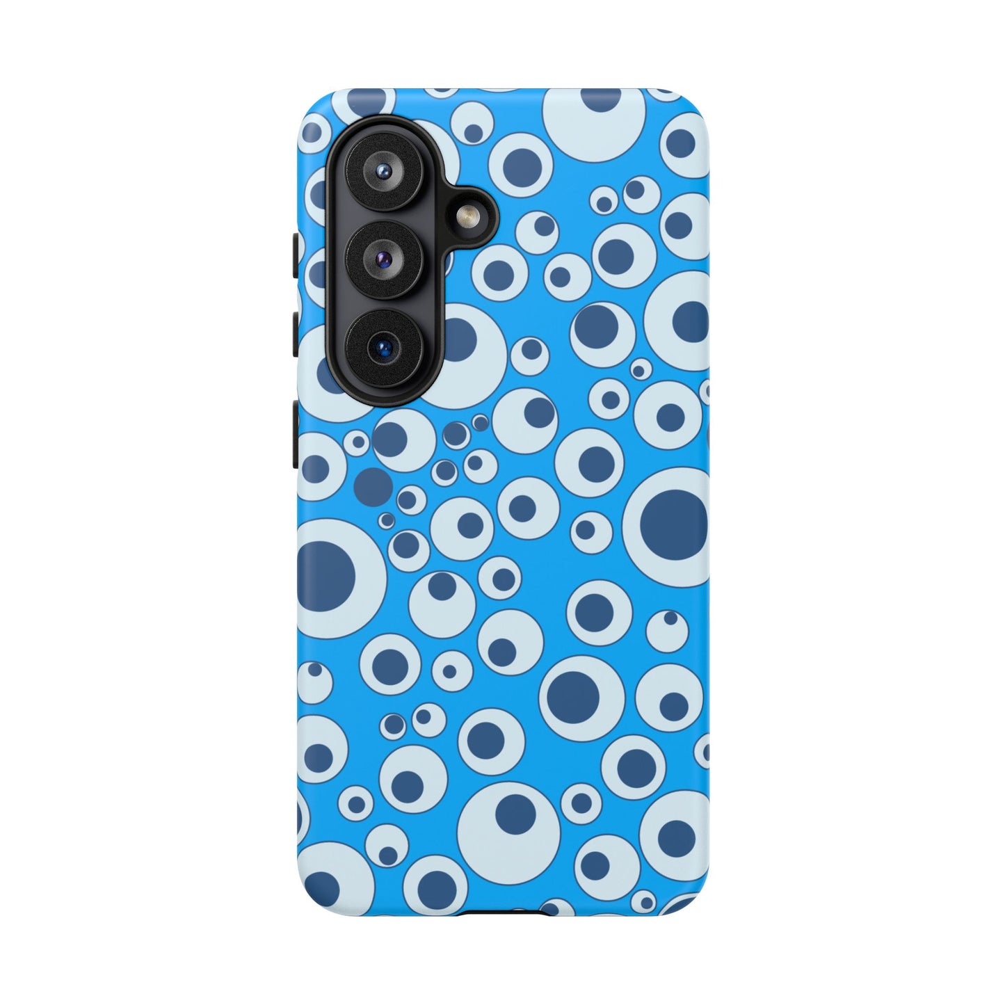 Blue Bubble Pattern Tough Phone Case — Retro Pop Circles Design