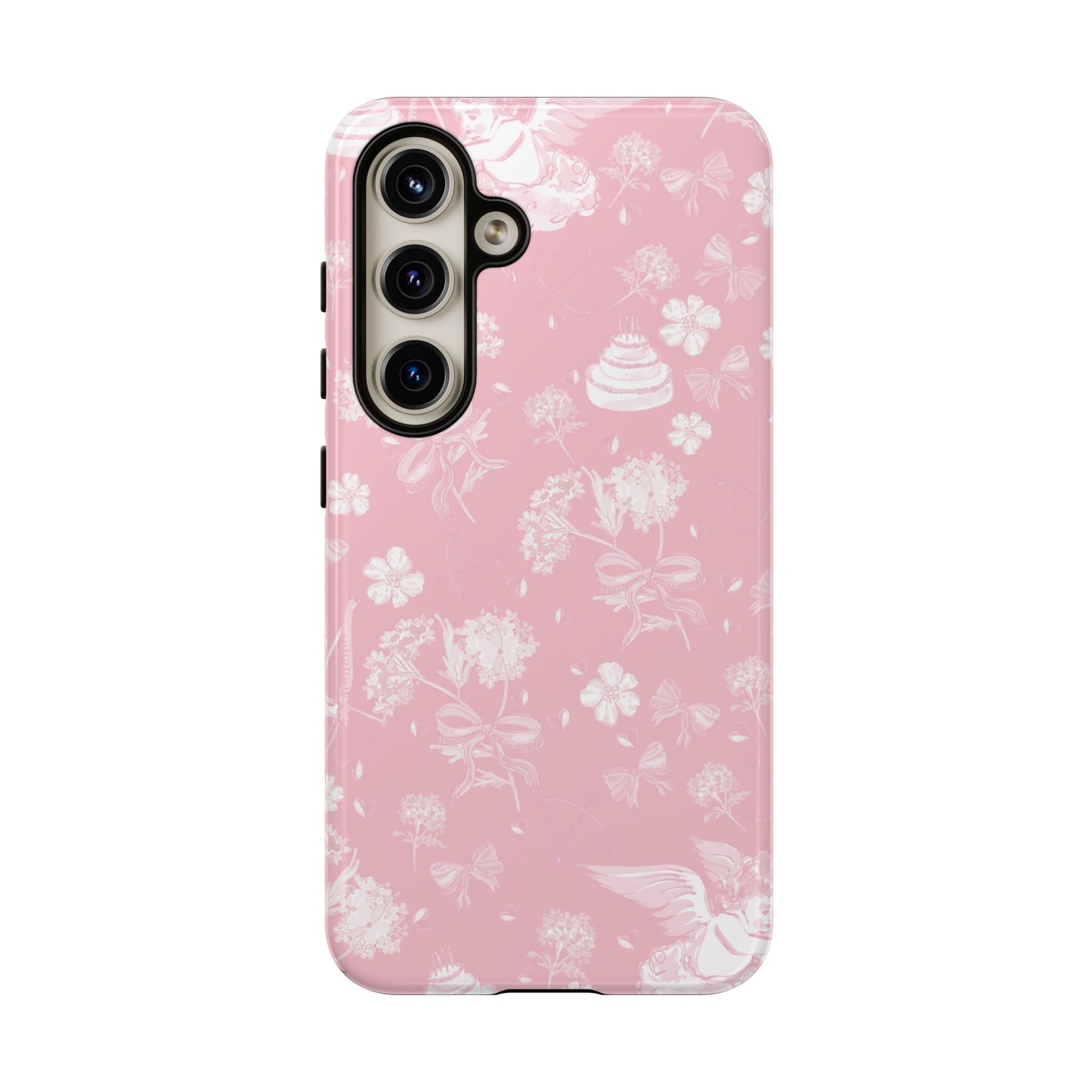 Floral Pink Tough Phone Case – Lightweight Protective Cover