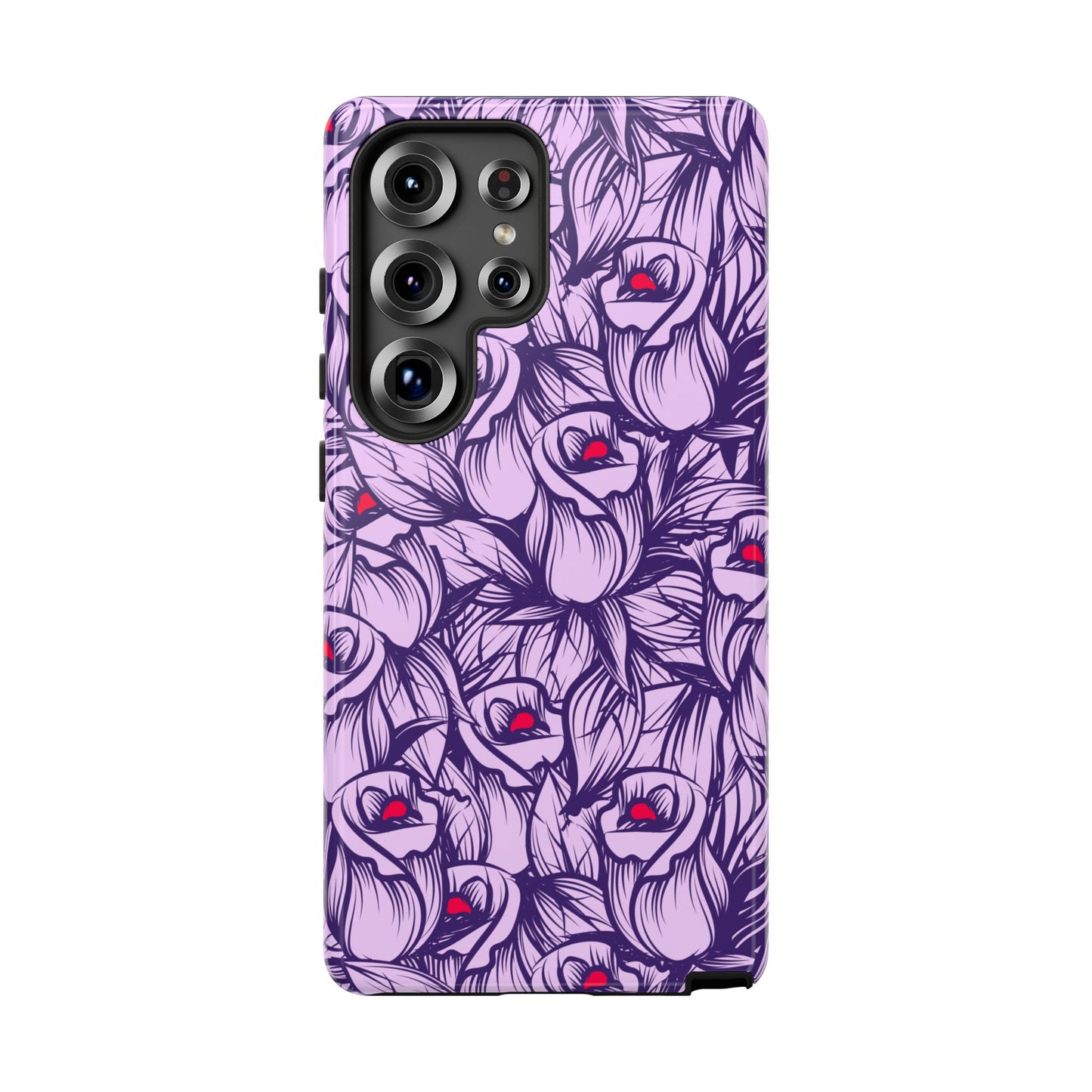 Botanical Floral Purple Rose Phone Case