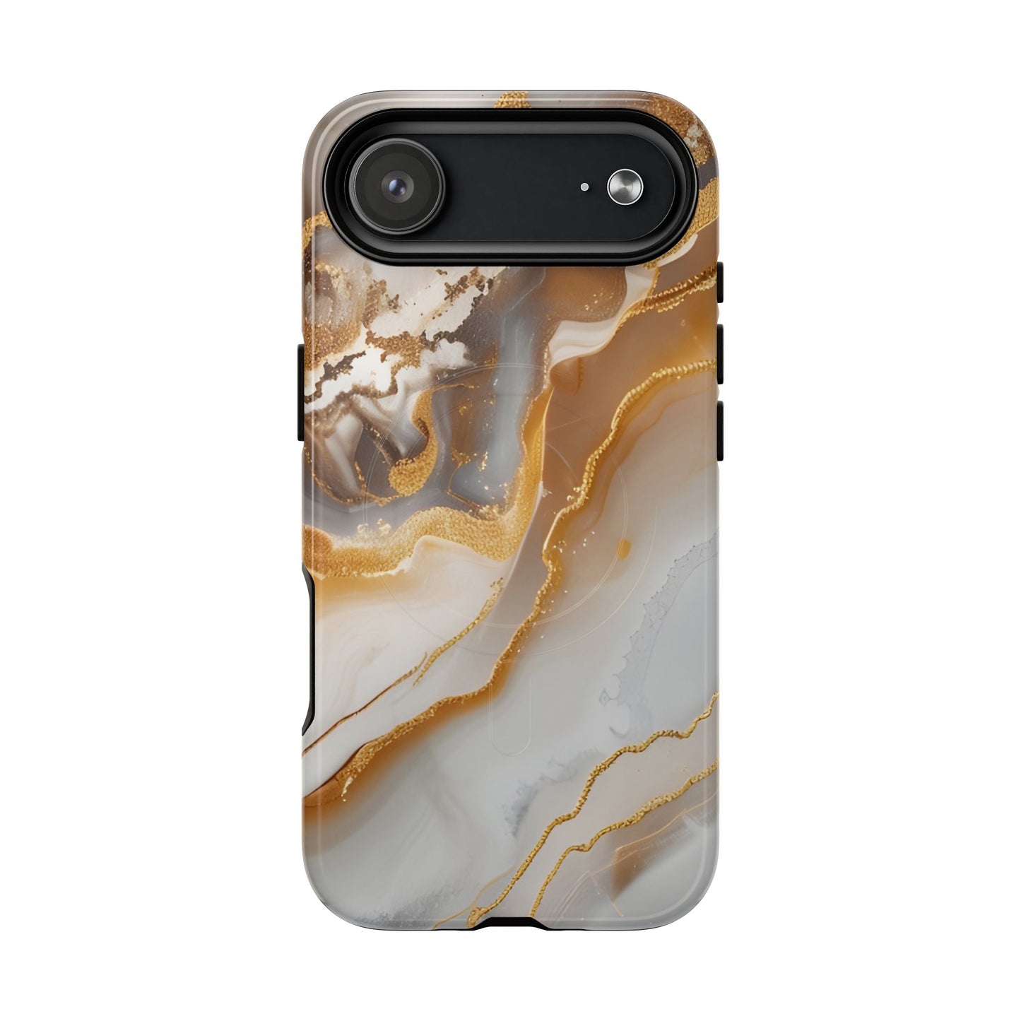 Marble and Gold Magnetic Phone Case — Marble and Gold Tough Protective MagSafe Case
