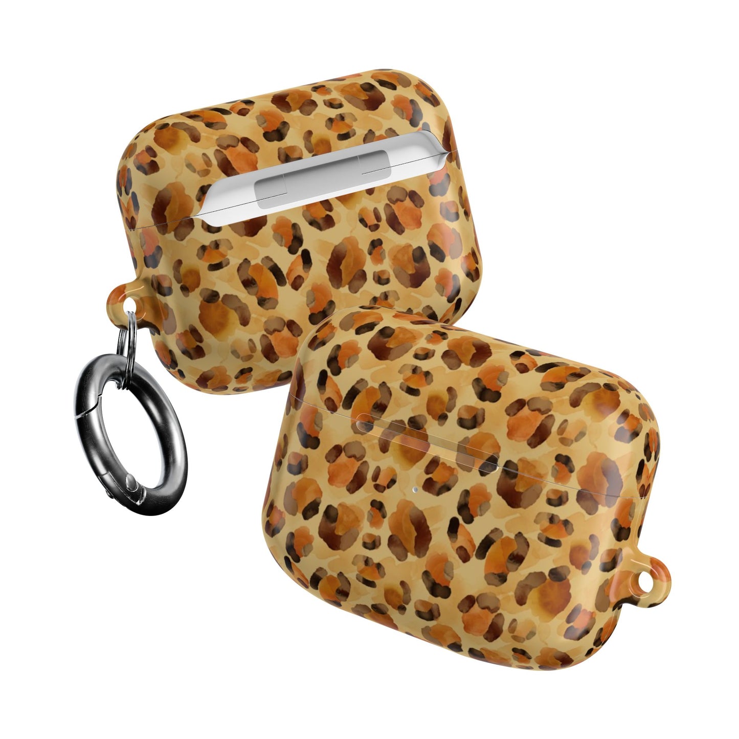 Leopard Print AirPod Case — Glossy Animal Print Protective Cover