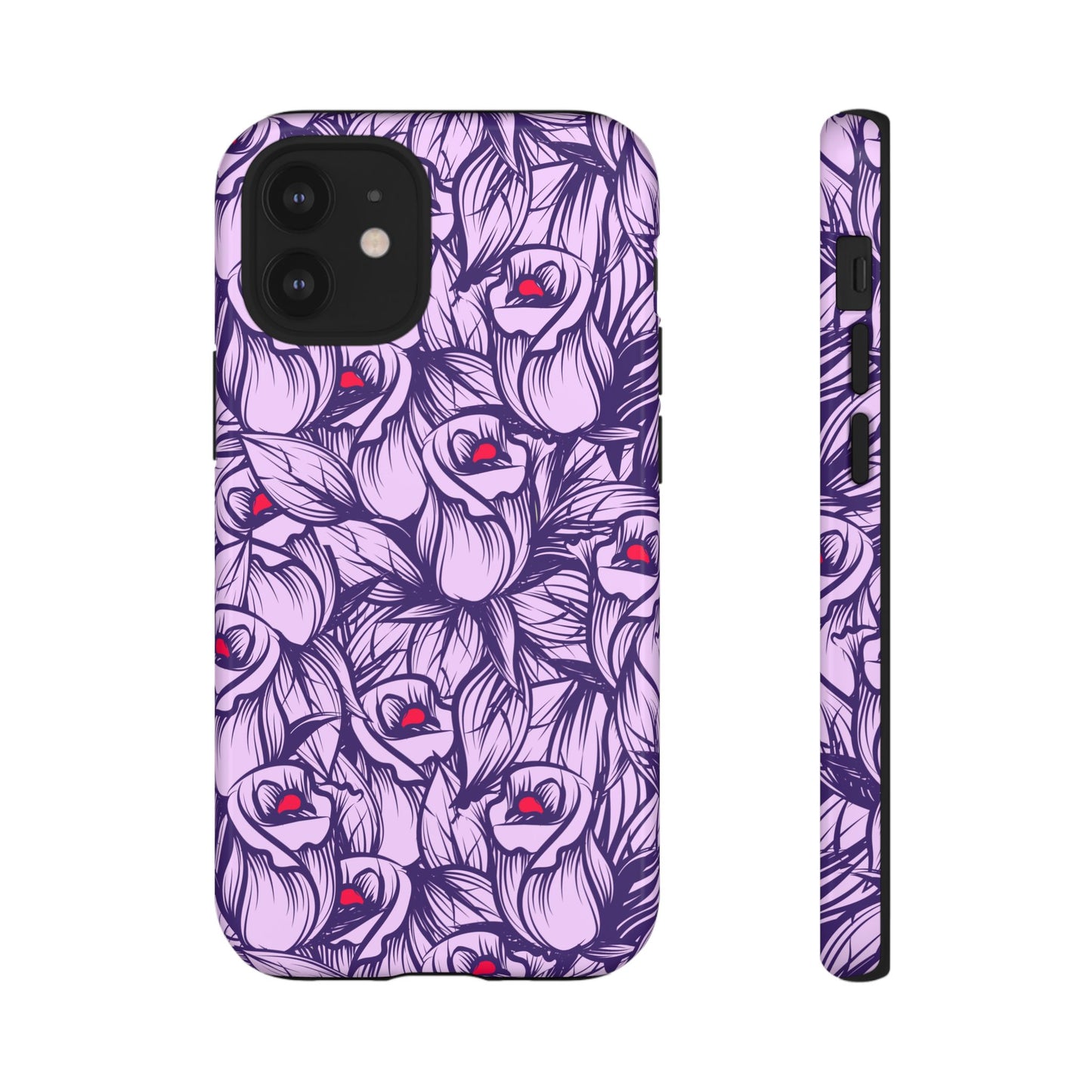Botanical Floral Purple Rose Phone Case