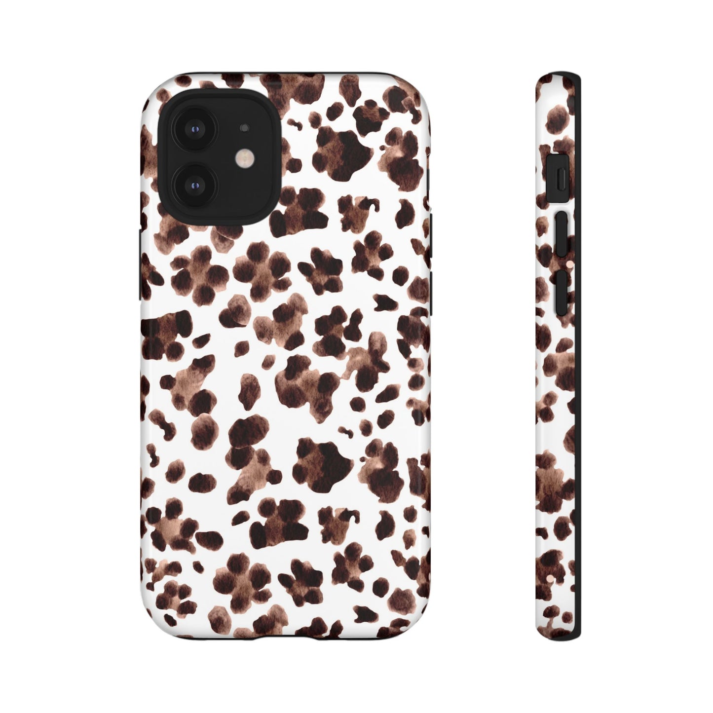 Brown Cowhide Print Phone Case — Tough Protective iPhone Cover