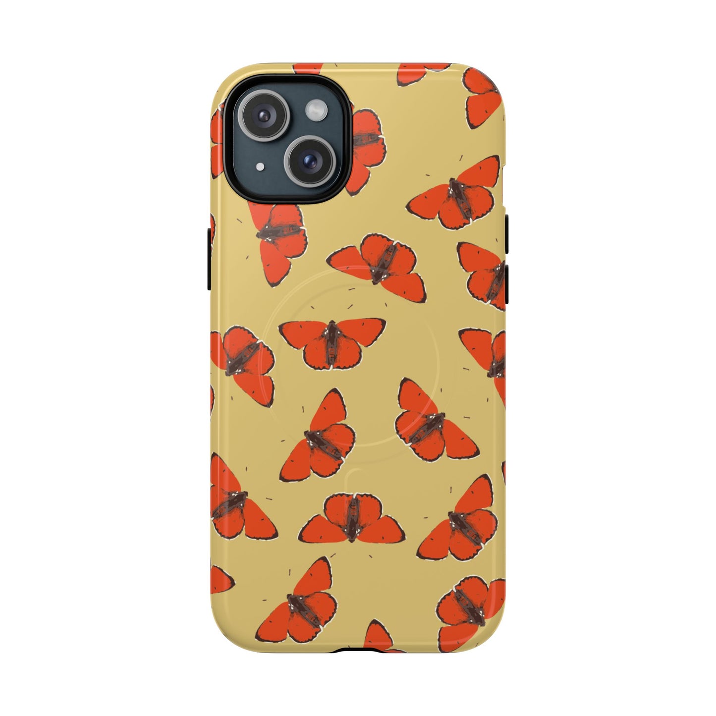 Red Butterflies Magnetic Phone Case — Tough Protective MagSafe Case