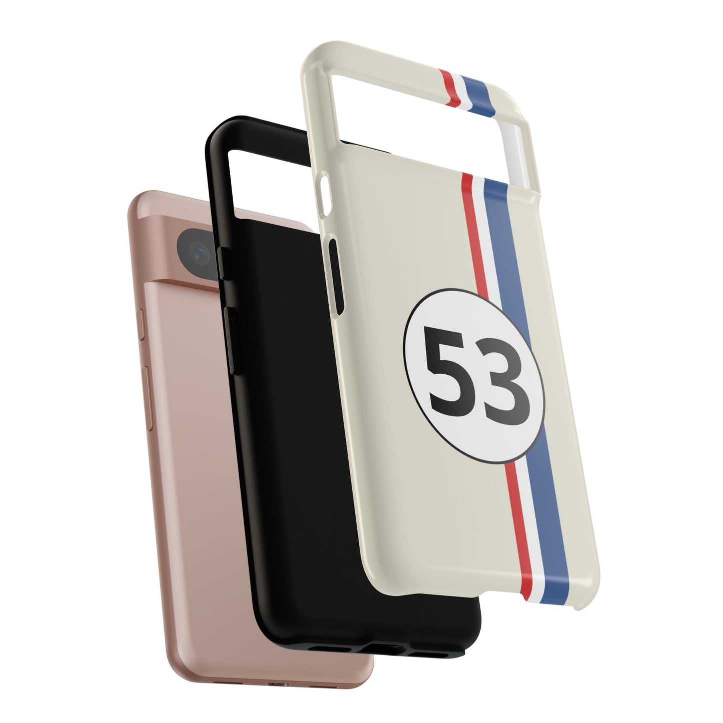 Racing Stripe Personalised Number Tough Phone Case for Apple iPhone, Samsung Galaxy and Google Pixel.