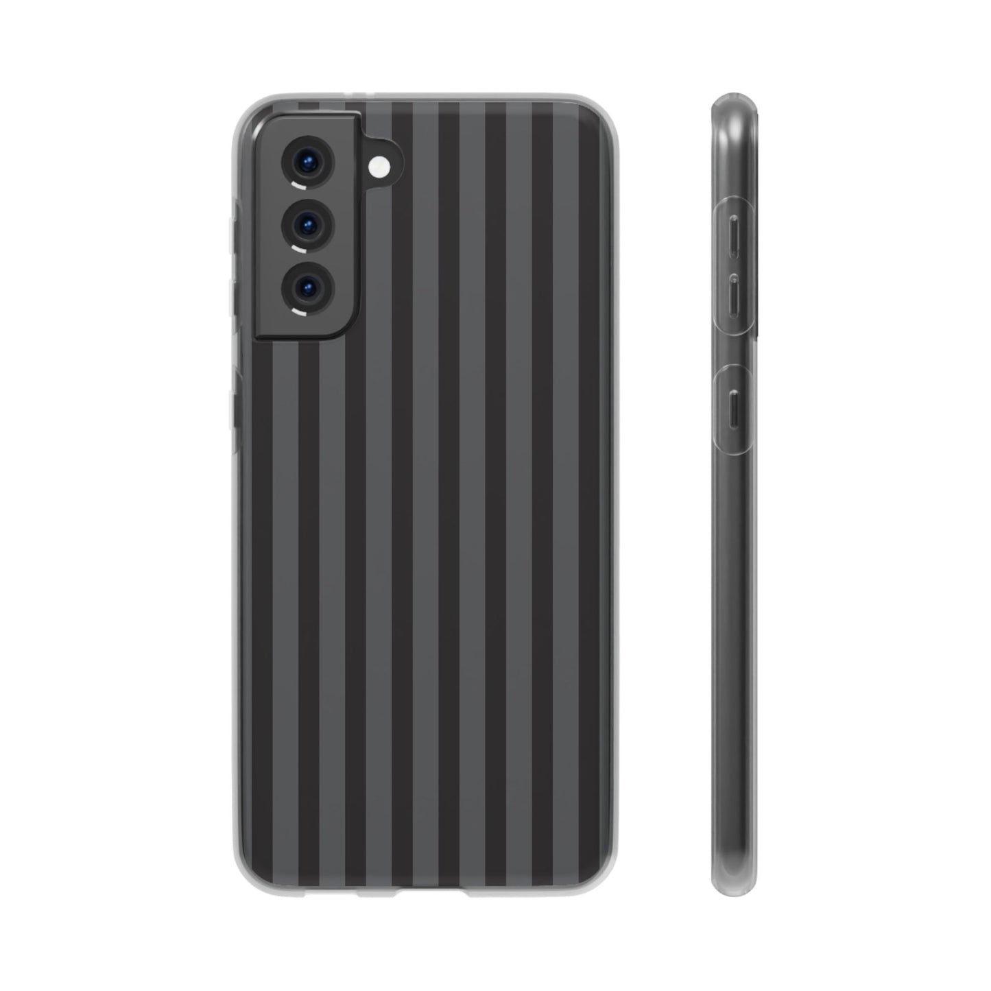 Black Stripe Flexible Phone Case for Apple iPhone, Samsung Galaxy.