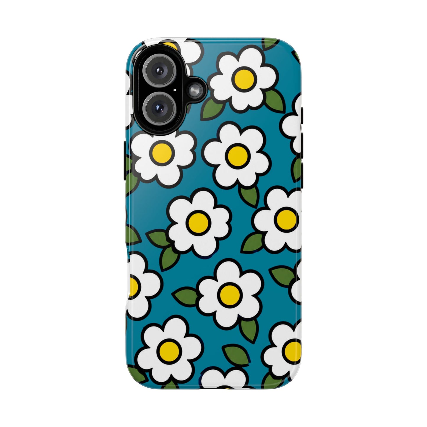 Blue Daisy Tough Phone Case — Floral Protective iPhone Cover
