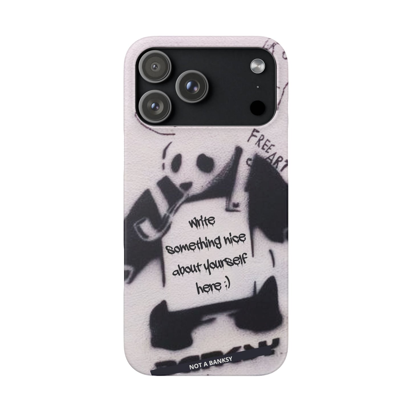 Personalised Panda Stencil Phone Case for Apple iPhone, Samsung Galaxy and Google Pixel.
