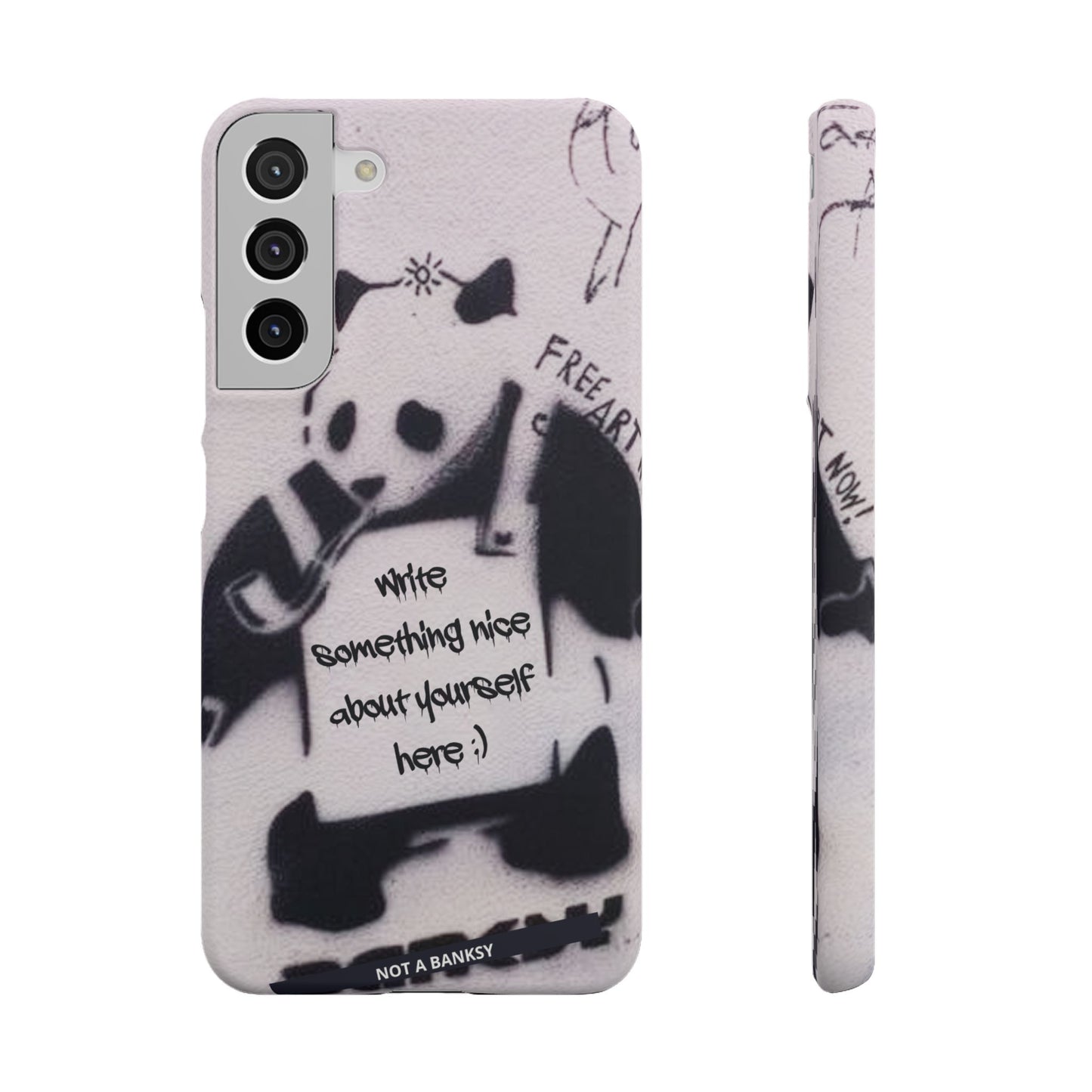 Personalised Panda Stencil Phone Case for Apple iPhone, Samsung Galaxy and Google Pixel.