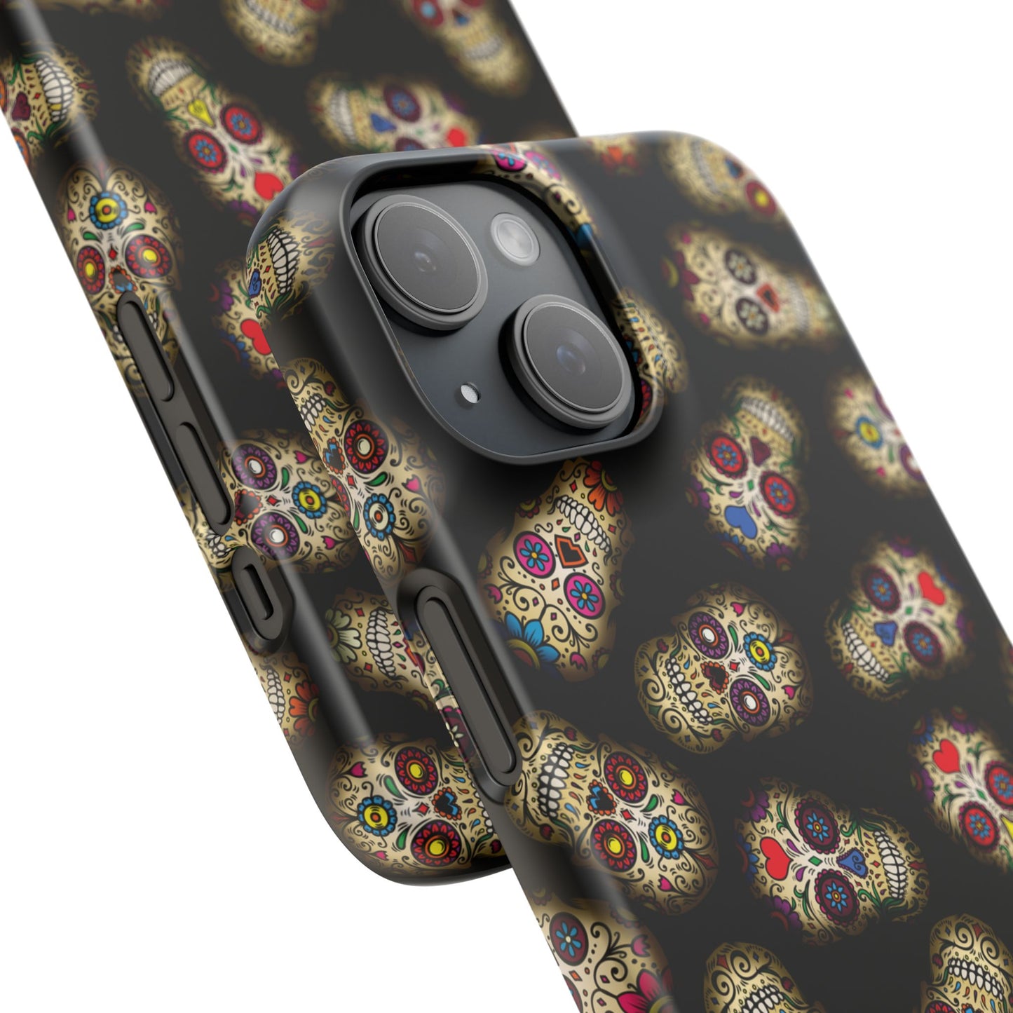 Sugar Skull — Day of the Dead Floral Slim Case for Apple iPhone, Samsung Galaxy and Google Pixel.