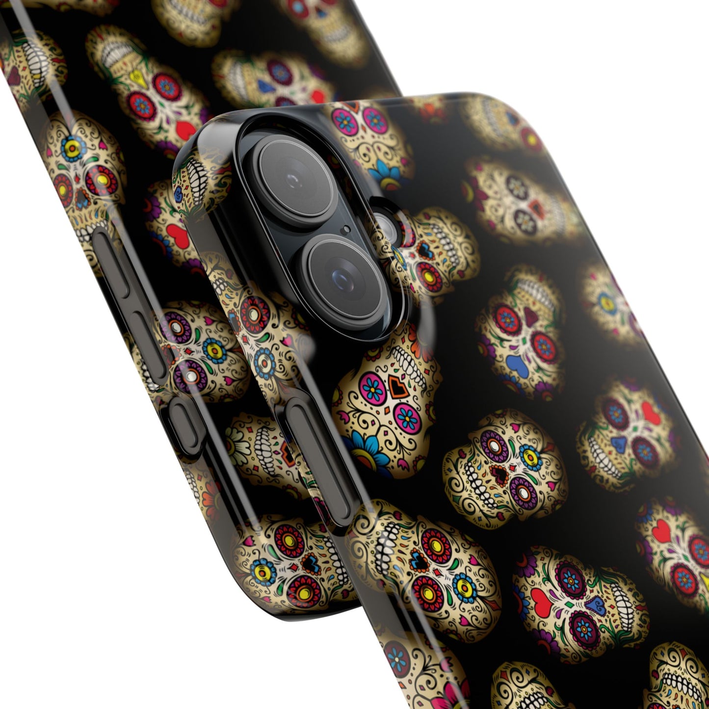 Sugar Skull — Day of the Dead Floral Slim Case for Apple iPhone, Samsung Galaxy and Google Pixel.