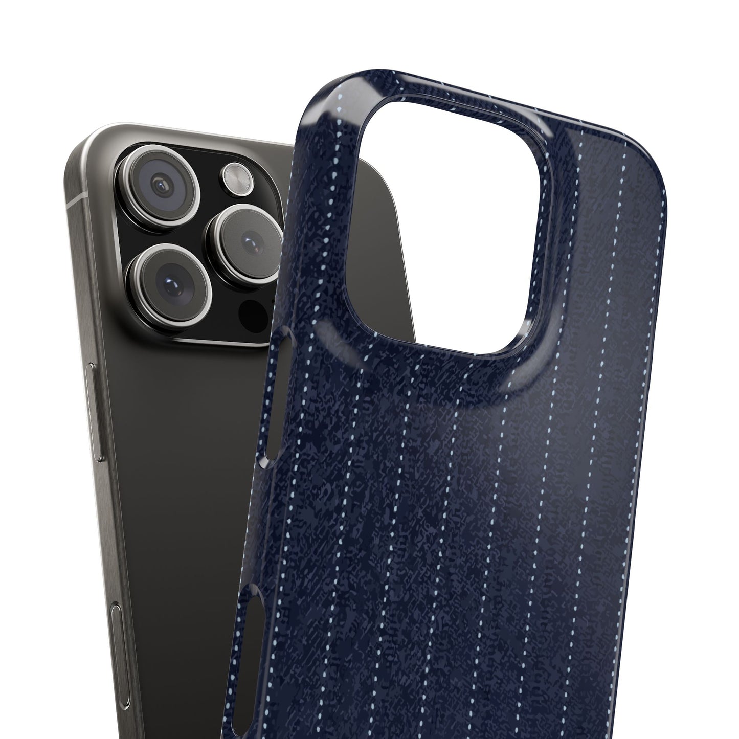 Pinstripe Snap Phone Case — Slim Protective iPhone Cover