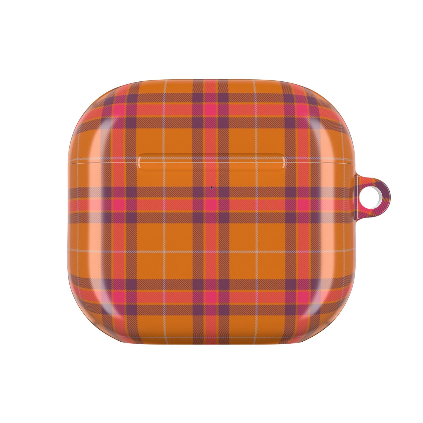 Orange, Red and Purple Tartan AirPod Case — Classic Orange, Red and Purple  Plaid Protective Cover