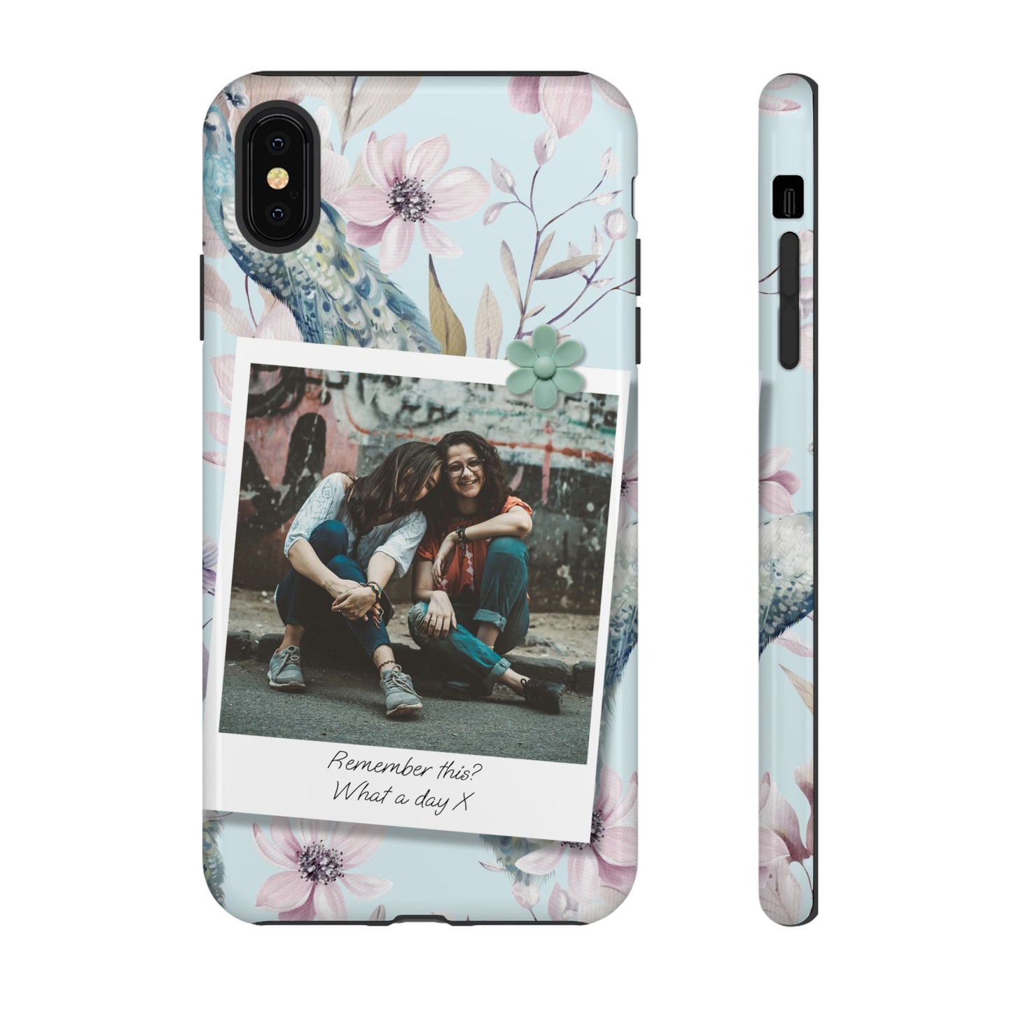 Single Image Personalised Floral Photo Tough Case for Apple iPhone, Samsung Galaxy and Google Pixel.