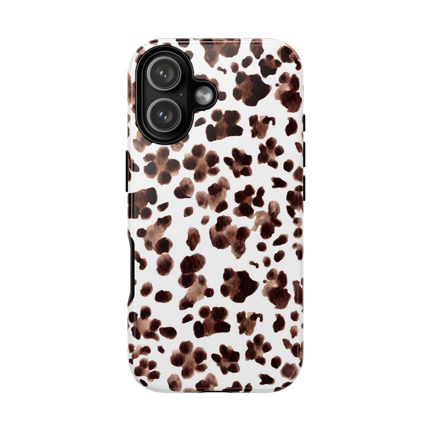Brown Cowhide Print Phone Case — Tough Protective iPhone Cover