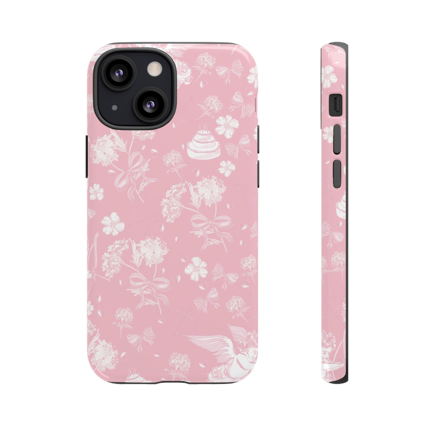 Floral Pink Tough Phone Case – Lightweight Protective Cover