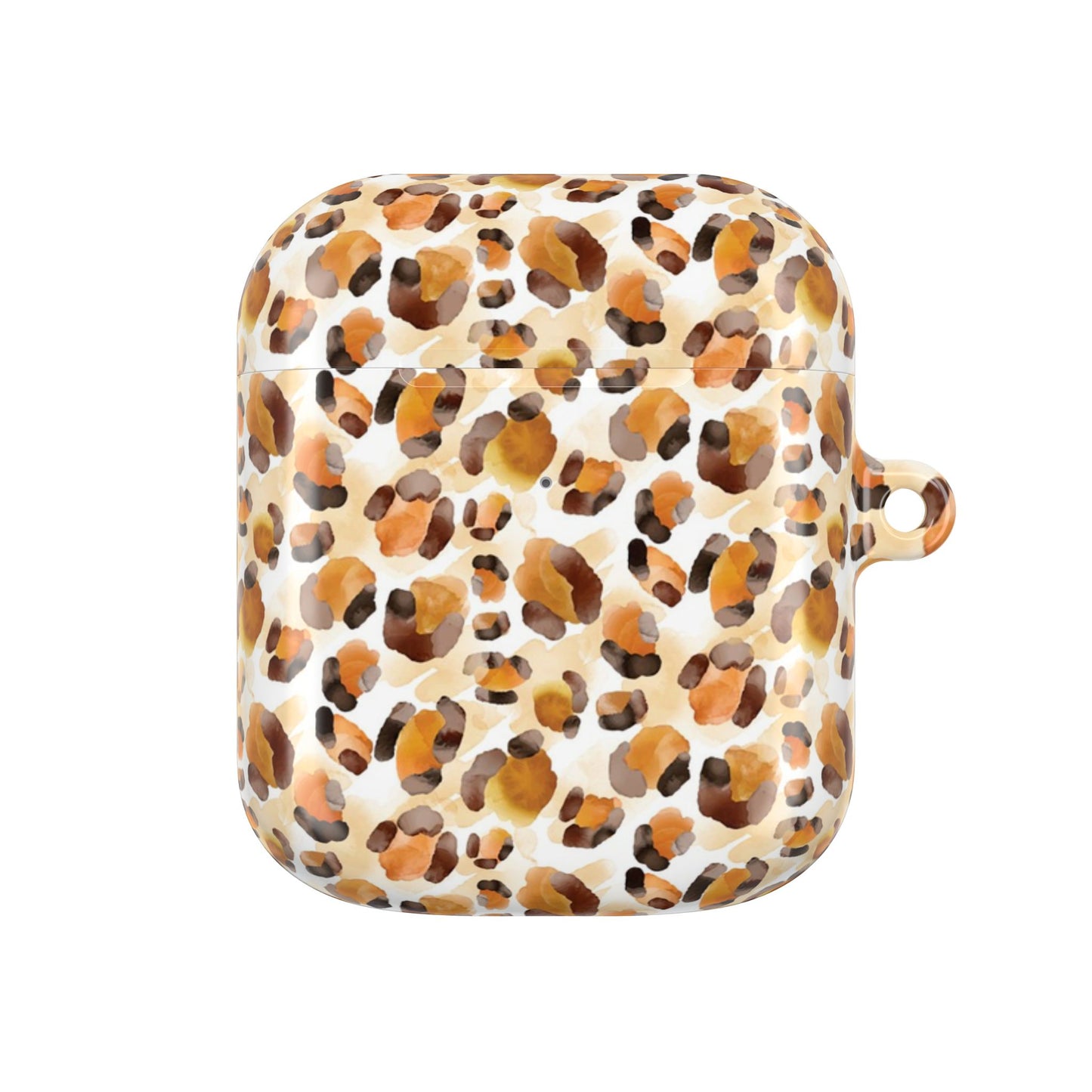 Leopard Print AirPod Case – Tan & Brown Protective Charging Cover